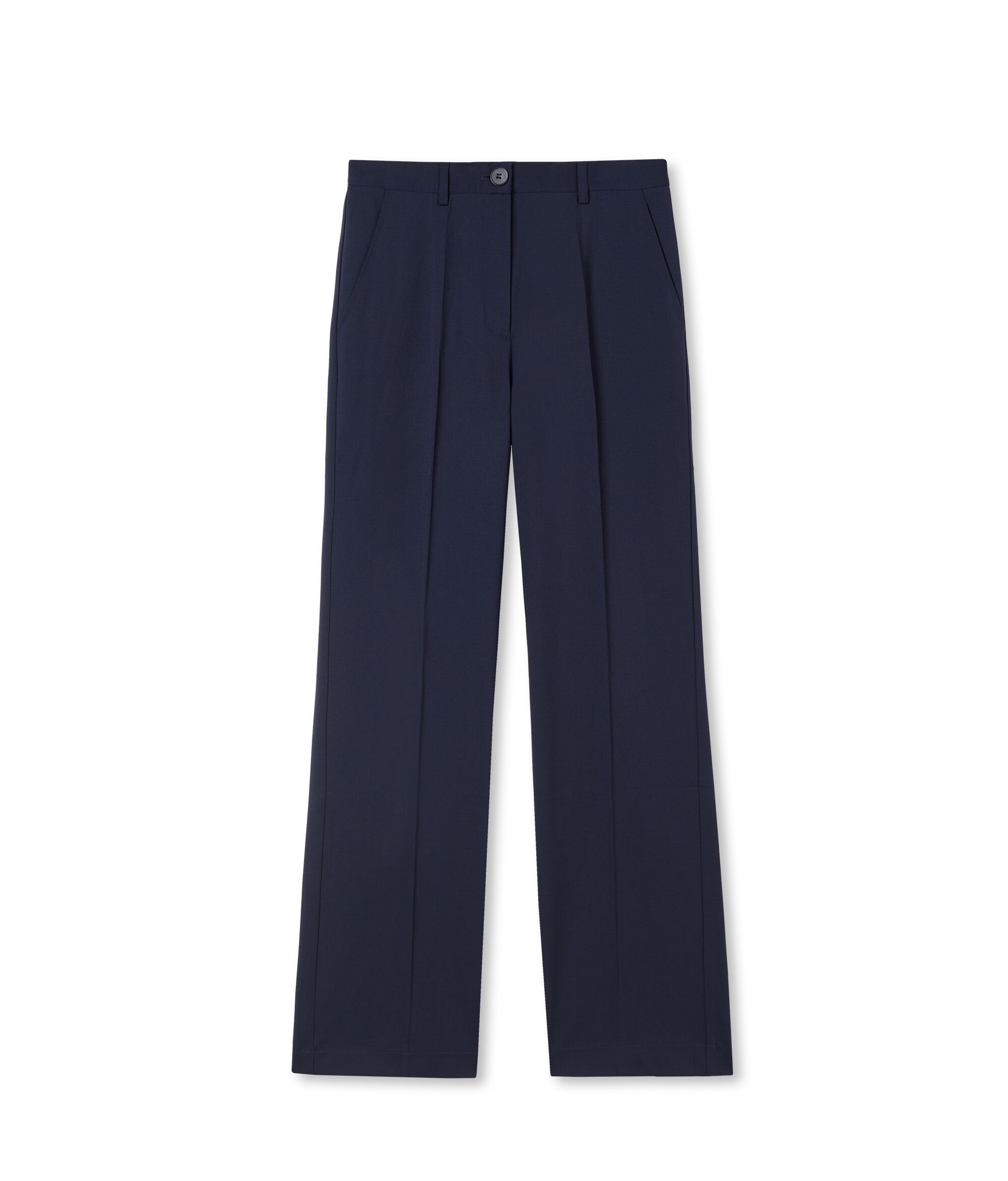 Прямые брюки из шерсти Colore Blu Navy