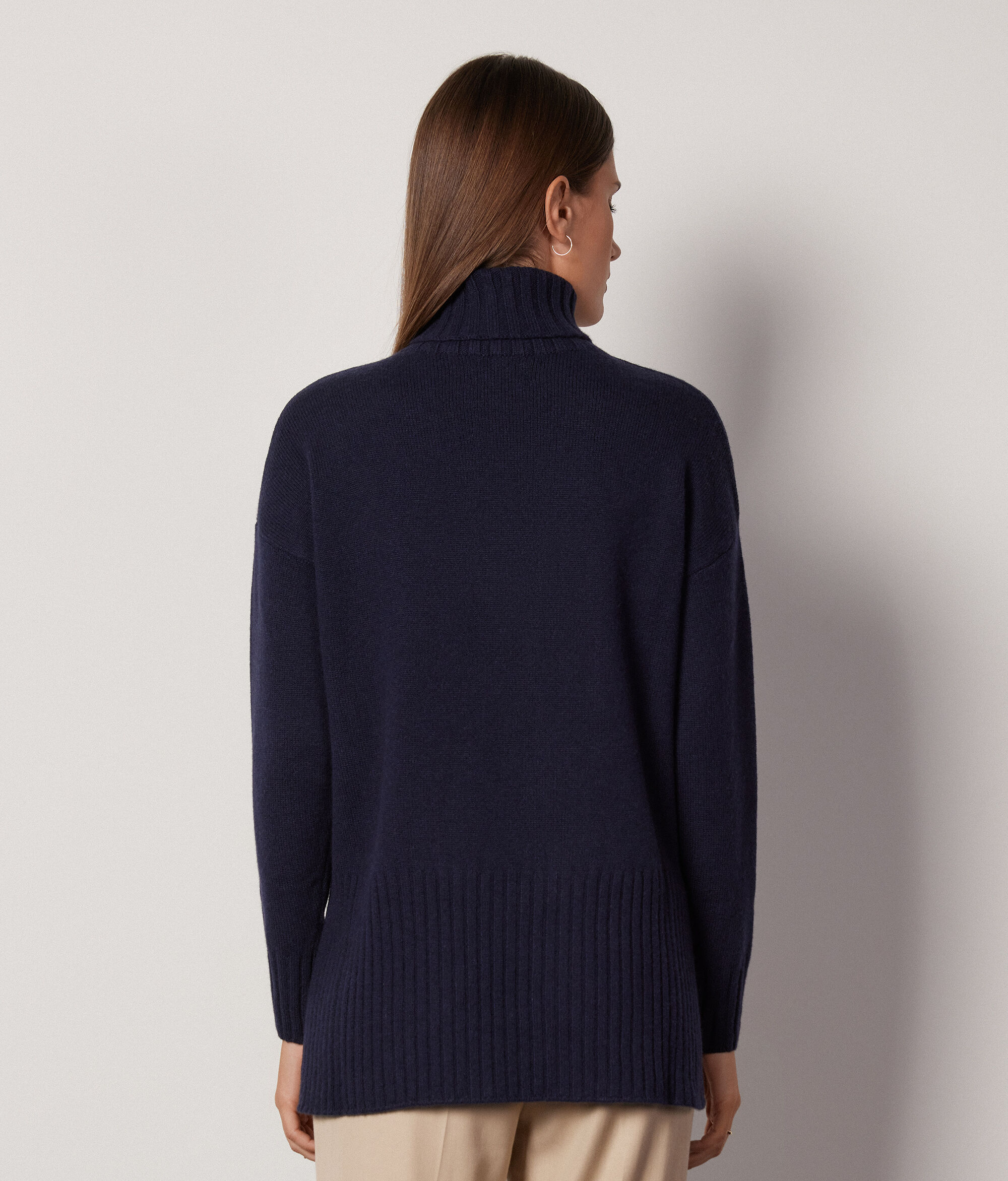 Maxi-pull à col roulé en cachemire ultra-doux