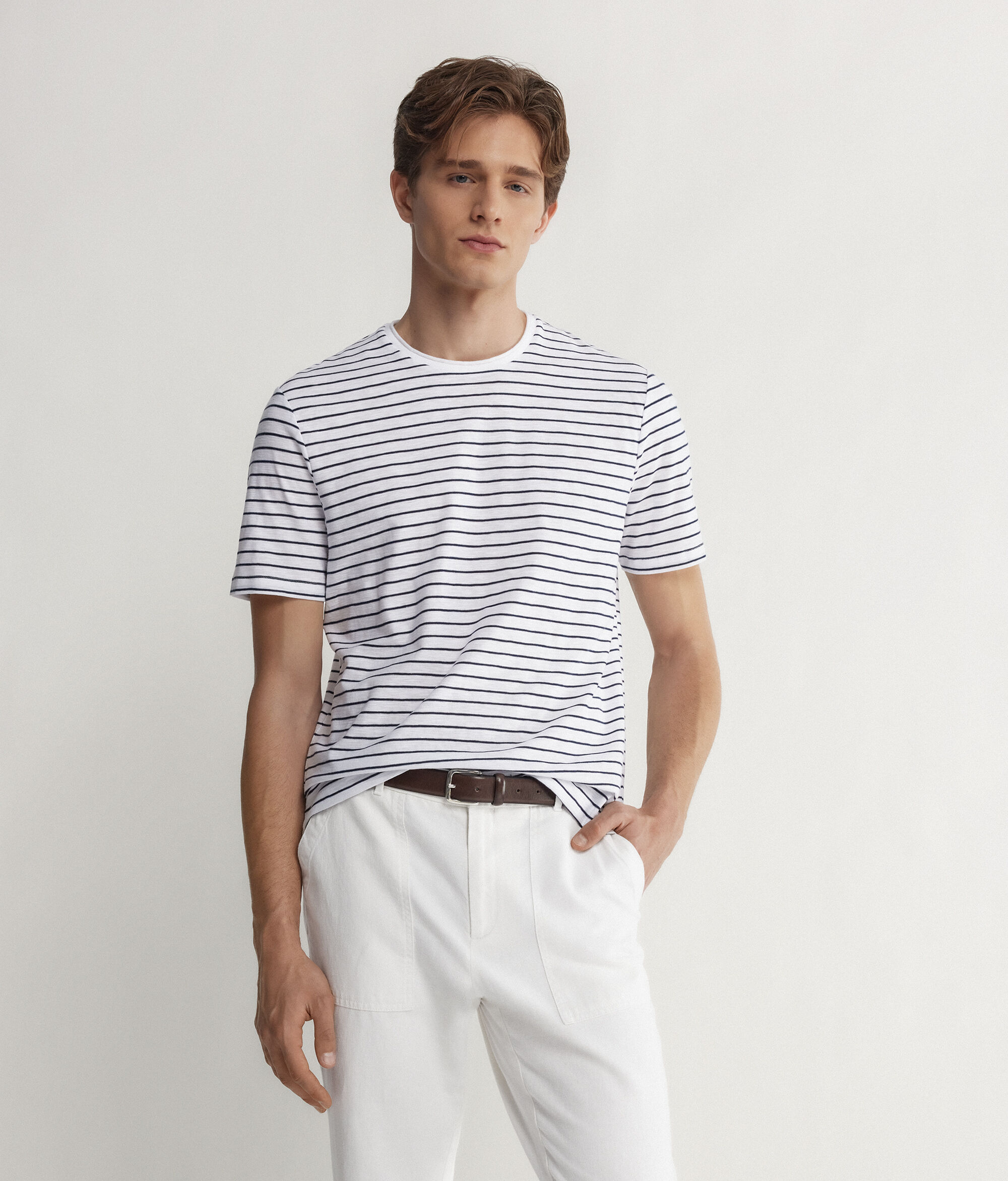 T-shirt in Jersey Rigato