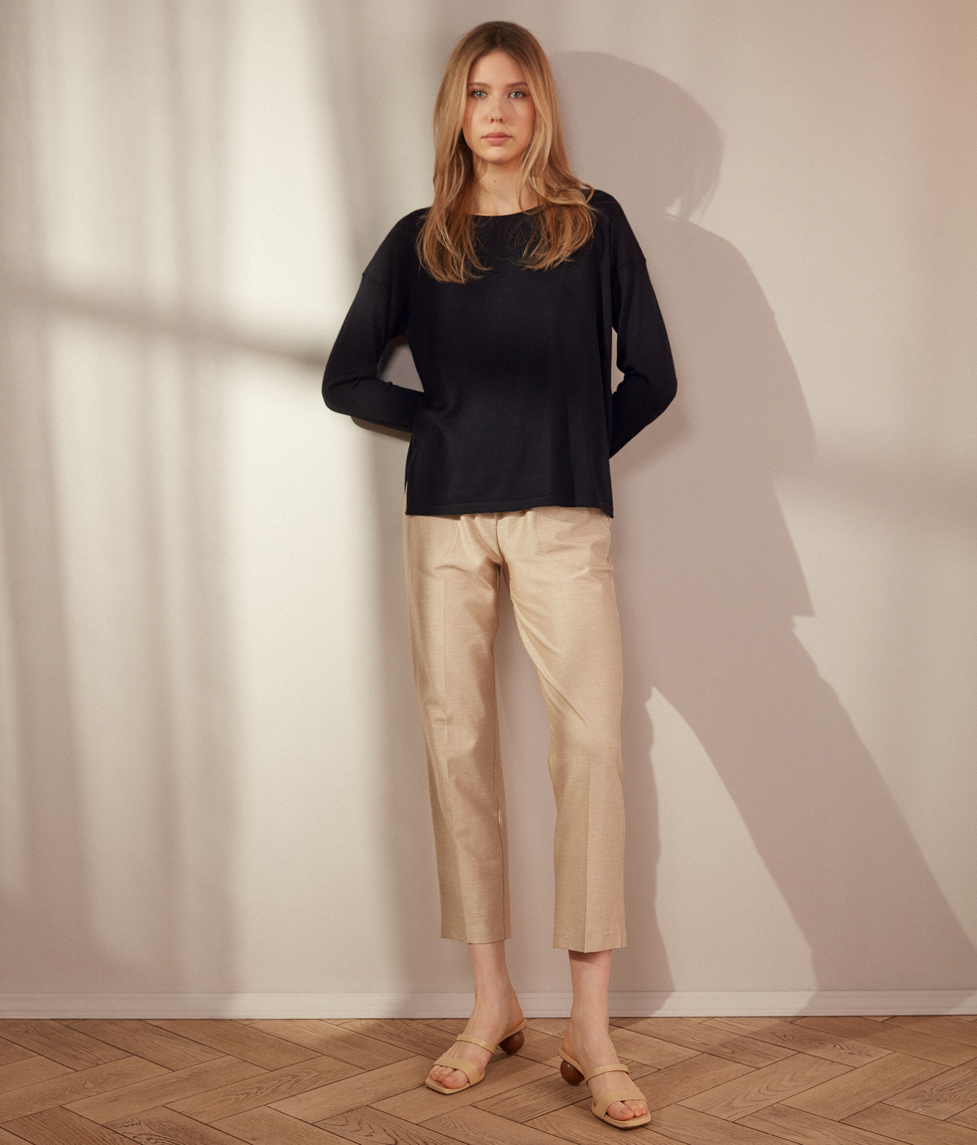 Maglia Scollo Barchetta in Cashmere Ultrafine