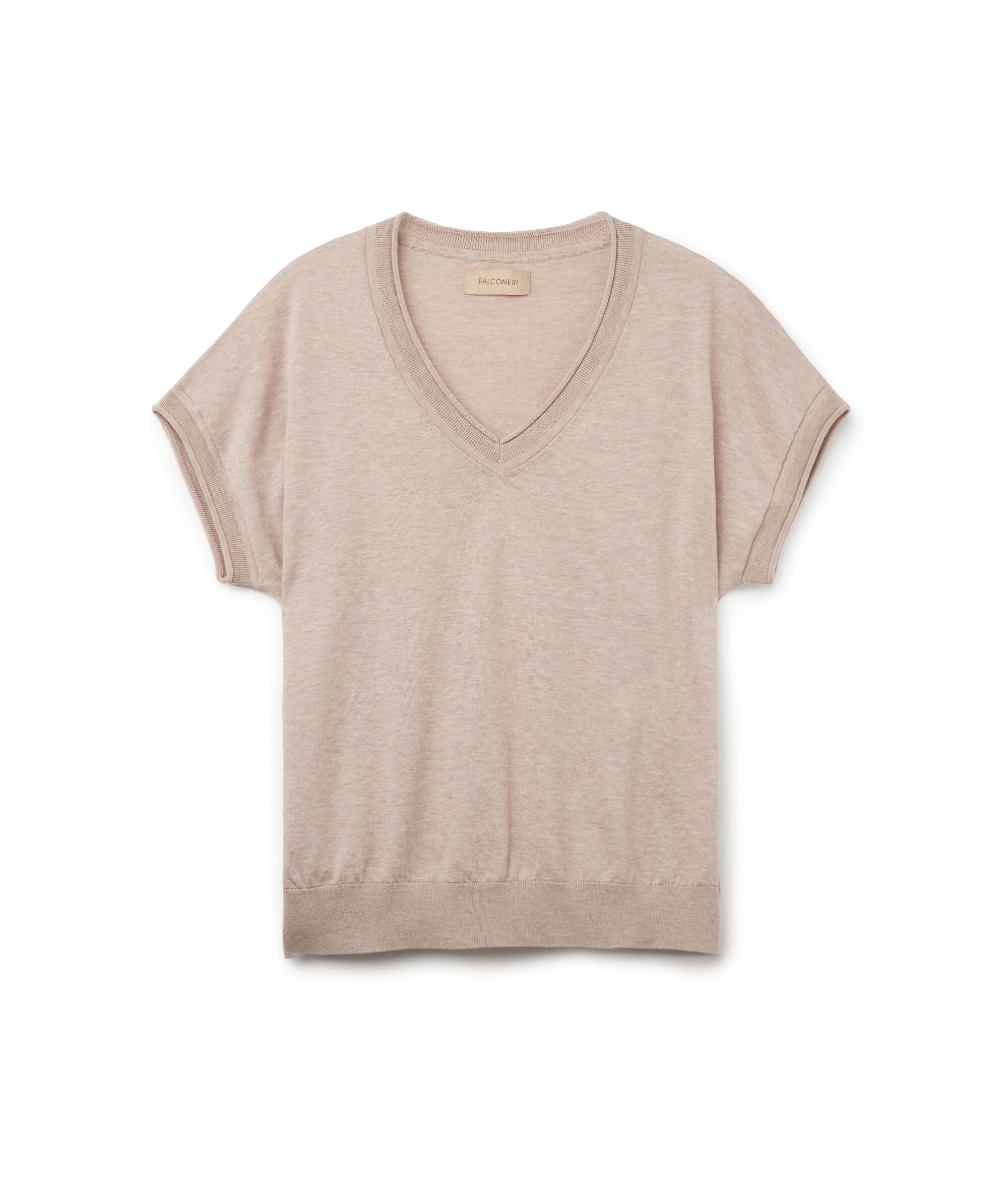 Maglia con Scollo V a Maniche Corte