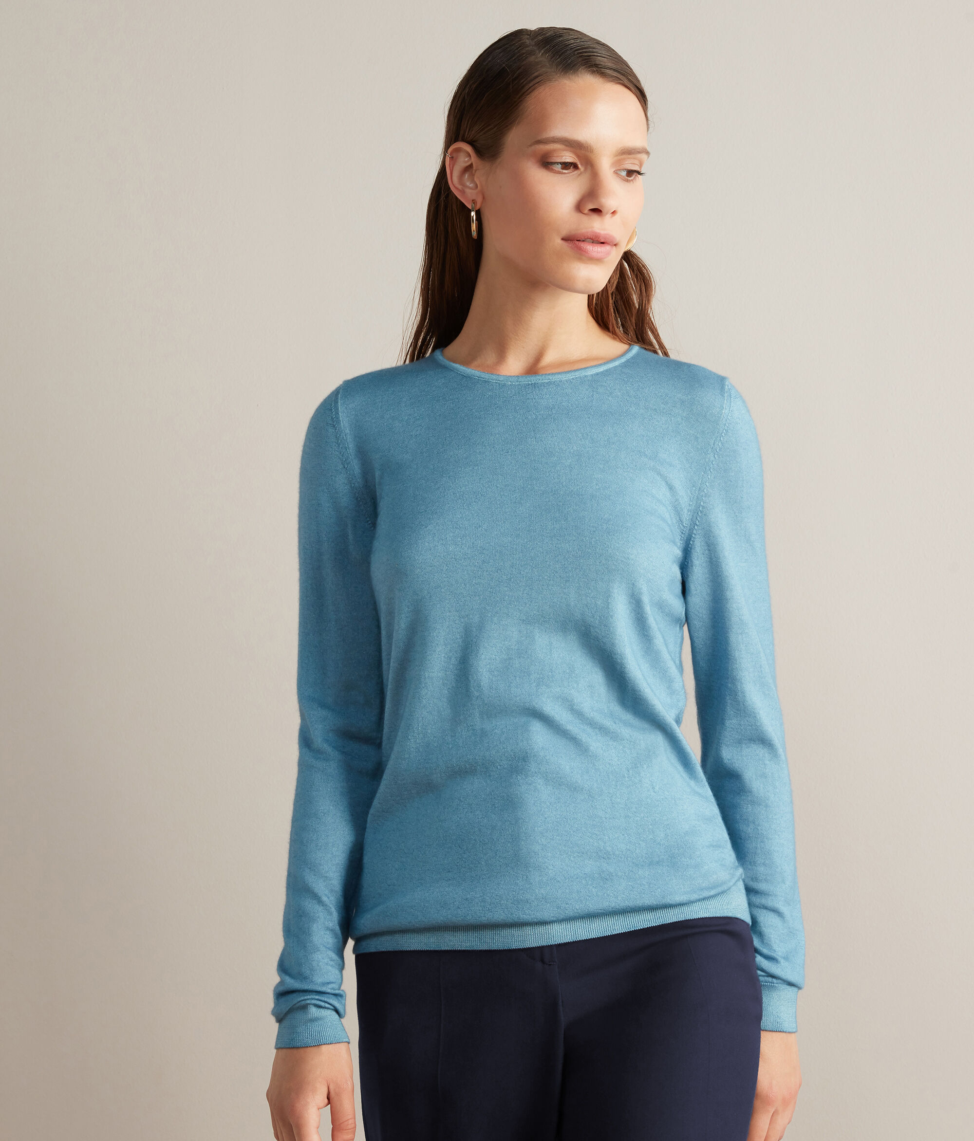 Round-Neck Ultrafine Cashmere Jumper