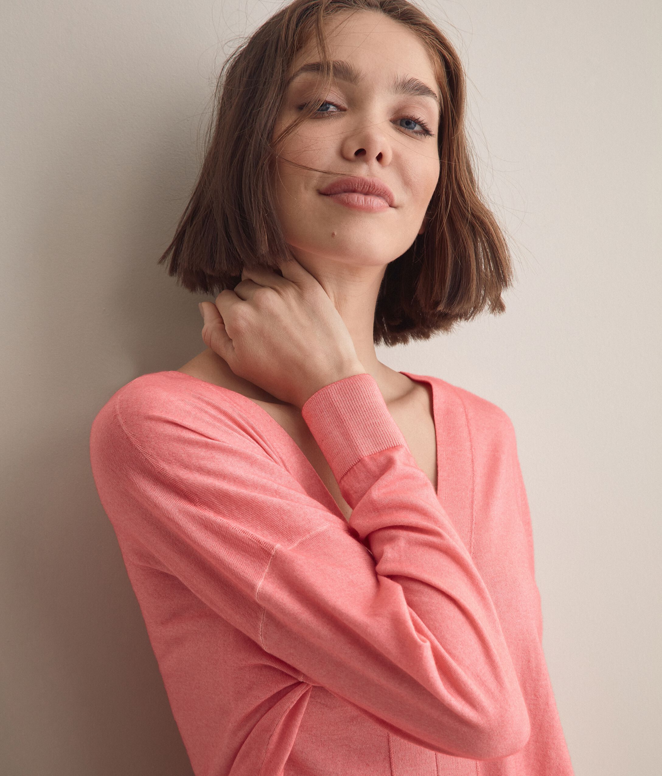 Maglia Scollo V Oversize in Cashmere Ultrafine