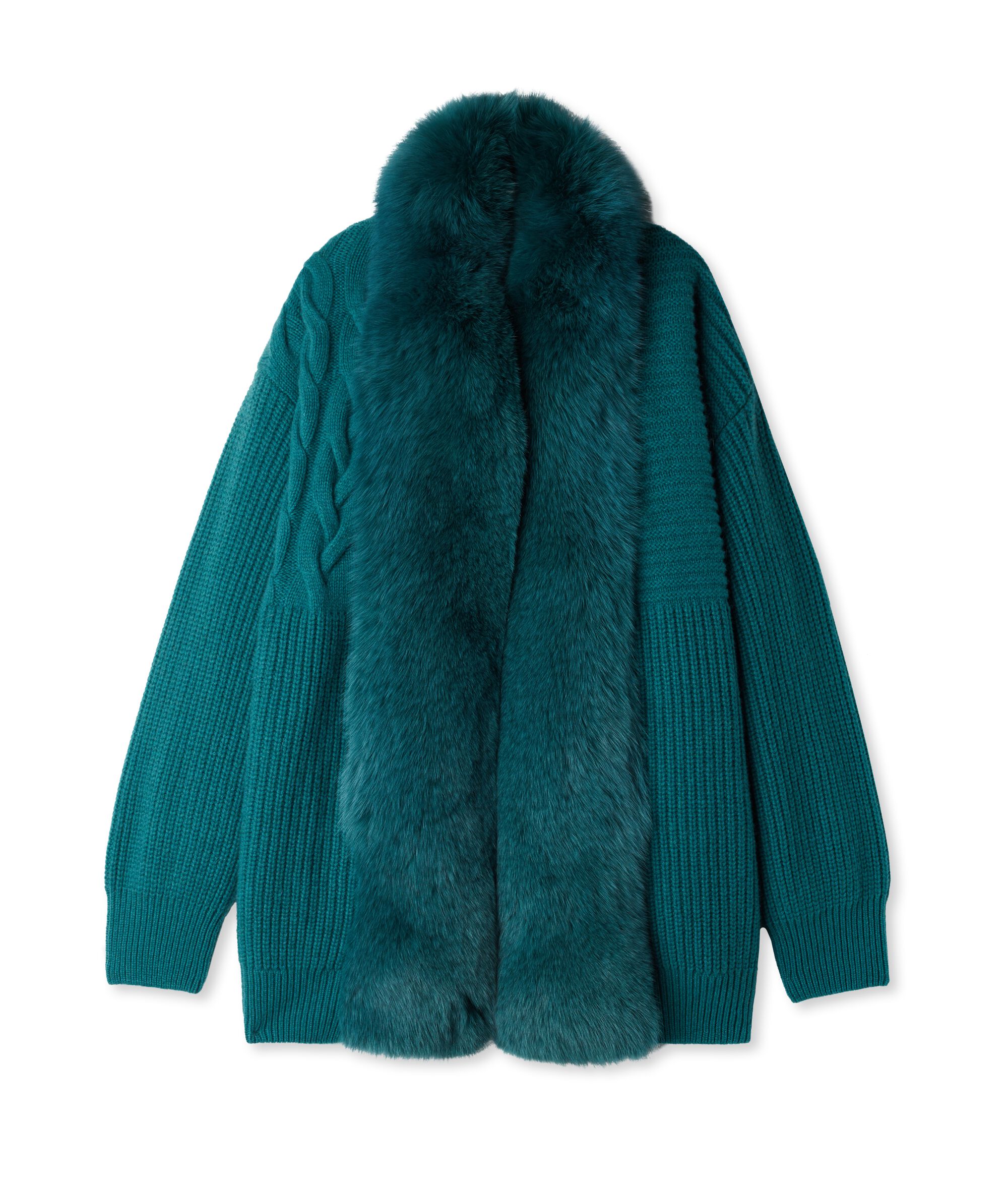 Cappotto in Cashmere Ultrasoft Trecce