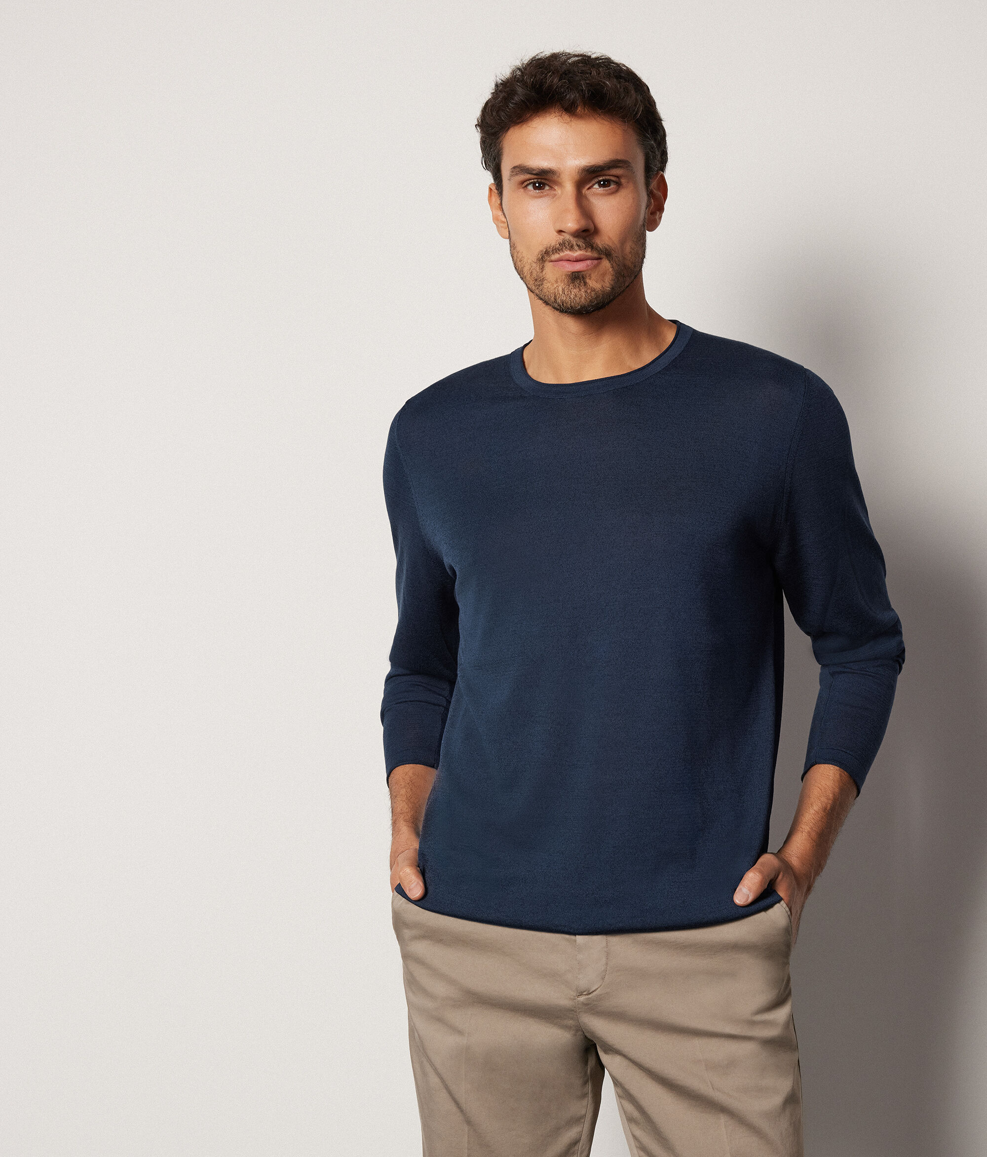 Maglia Girocollo in Seta e Cotone
