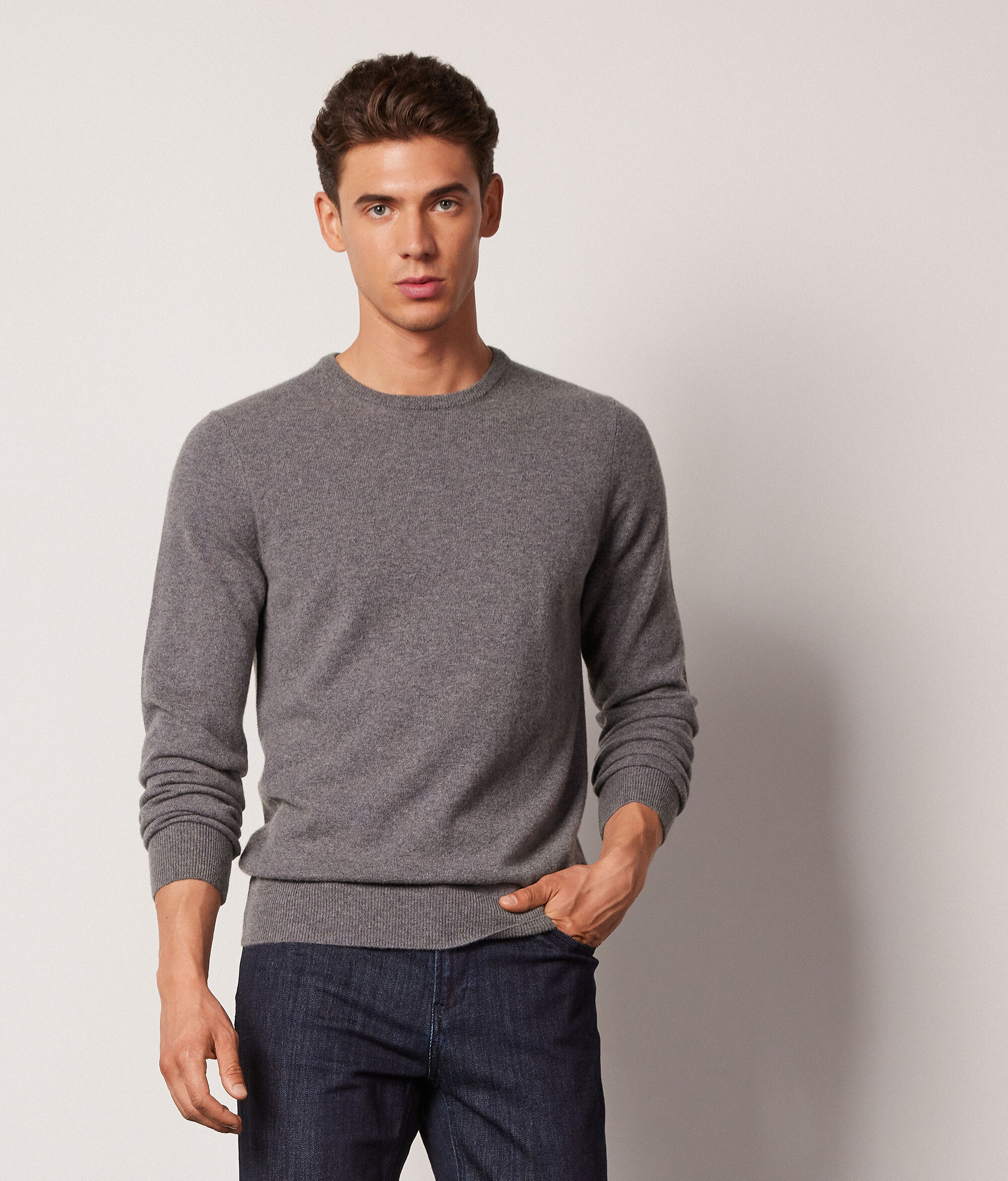 Jersey con cuello redondo de cashmere ultrasoft