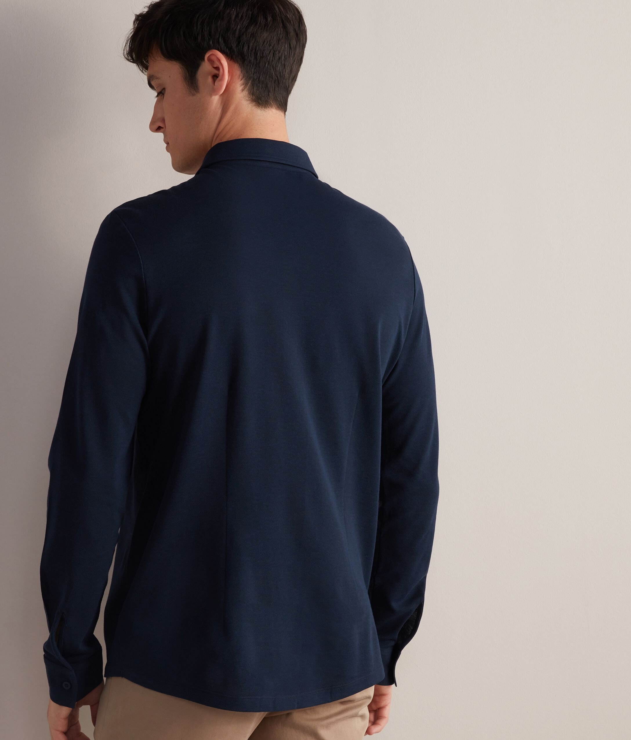 Camicia Piquet in Cotone e Seta