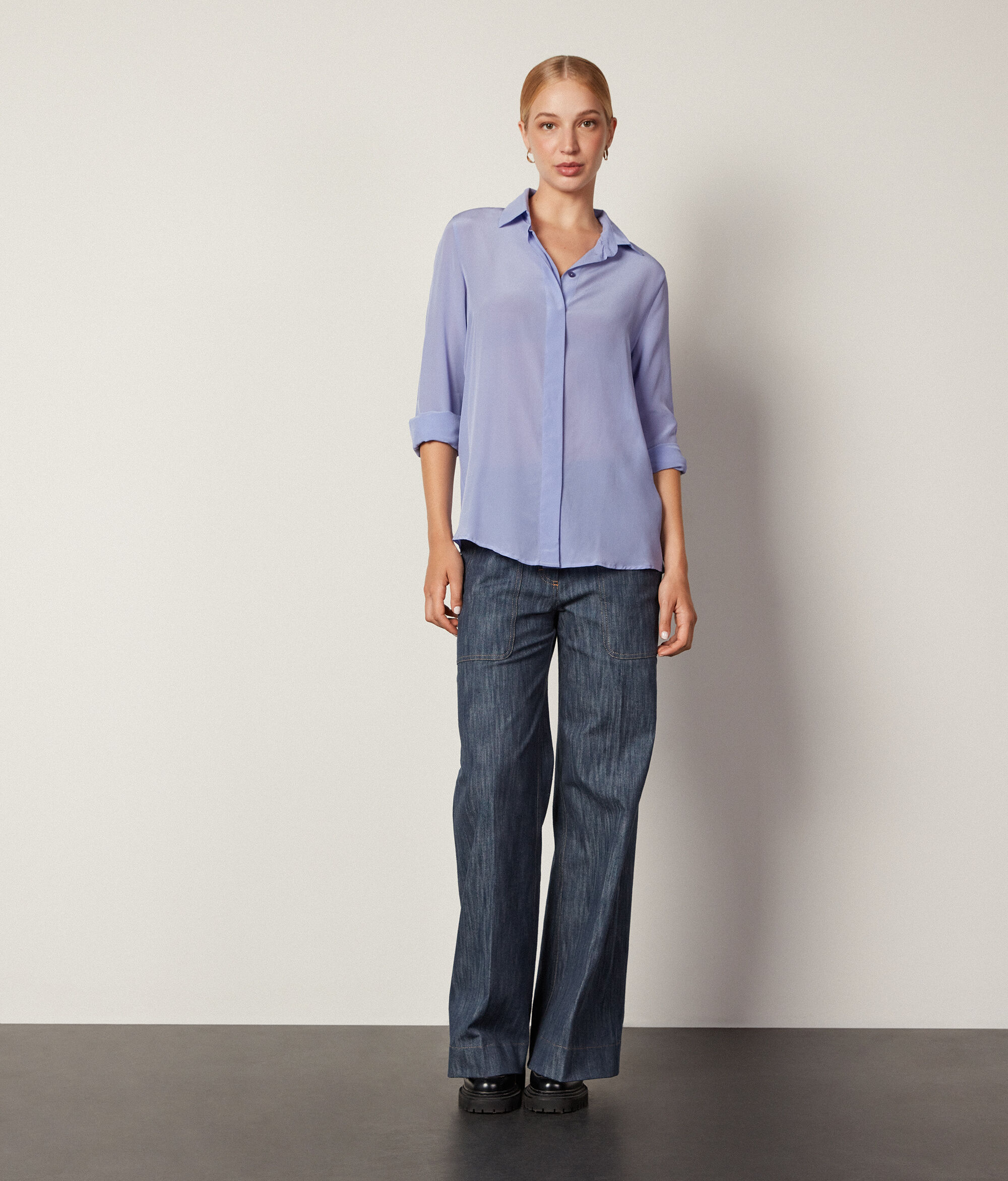 Camicia in Seta con Colletto