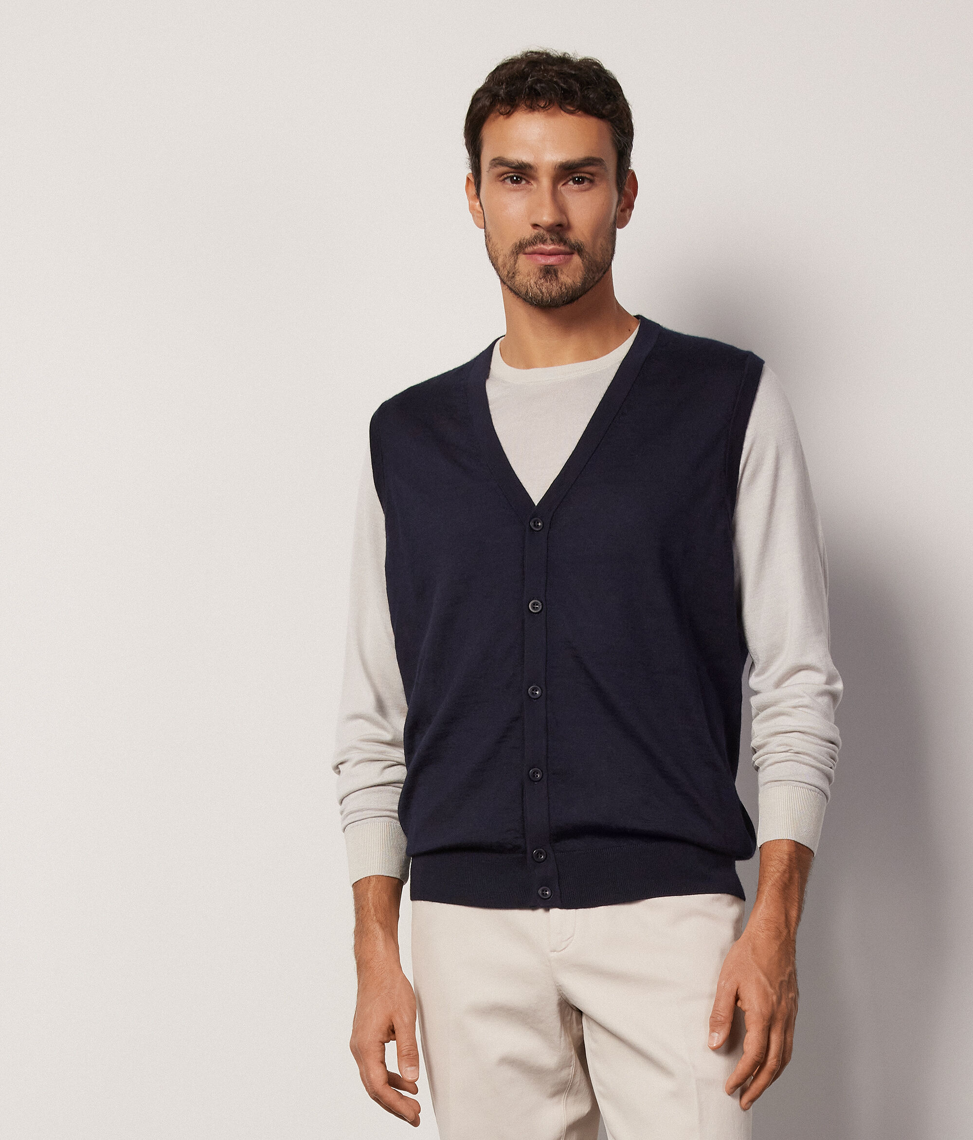 Gilet sans manches en cachemire ultra-fin