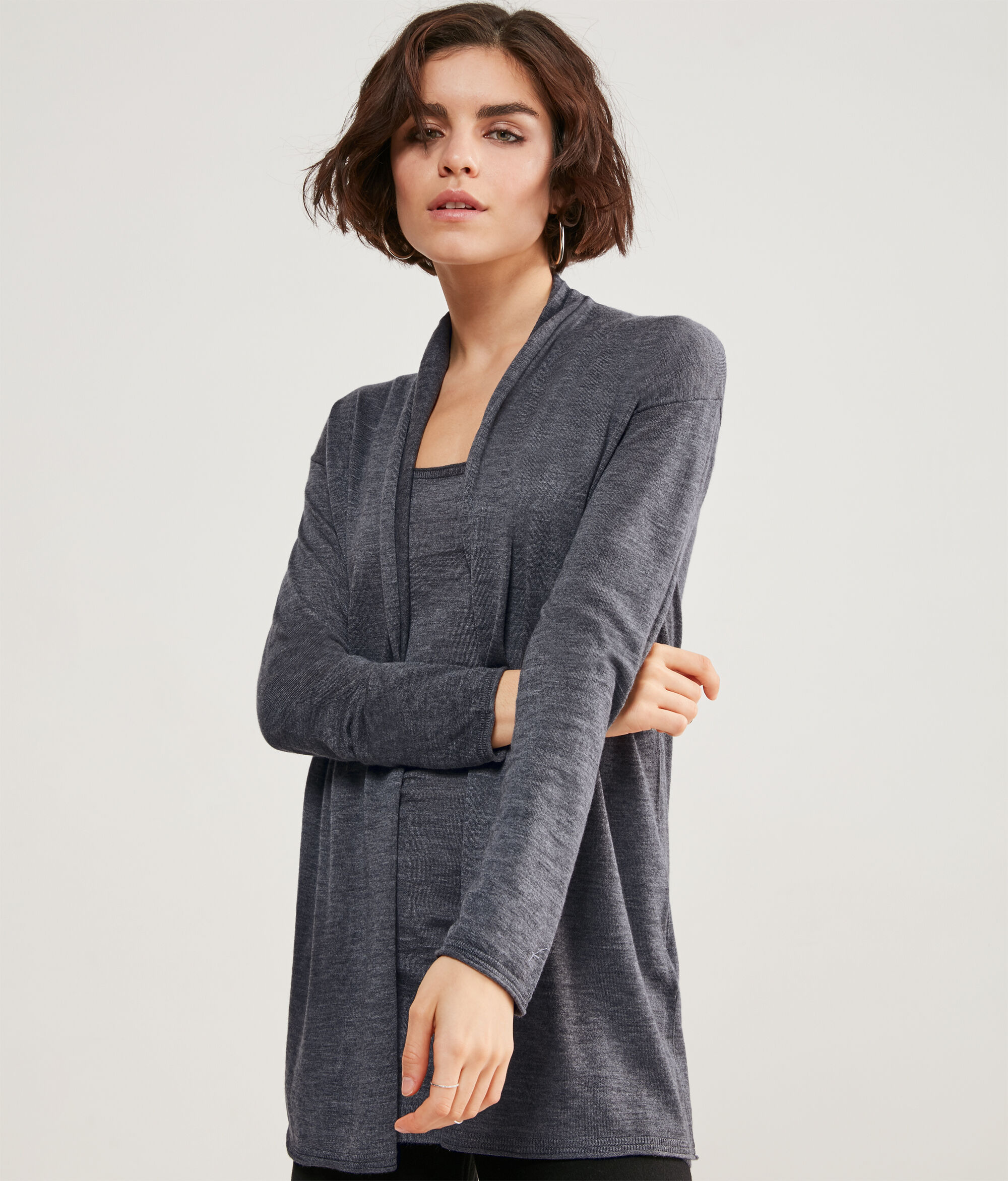 Long Ultrafine Cashmere Cardigan