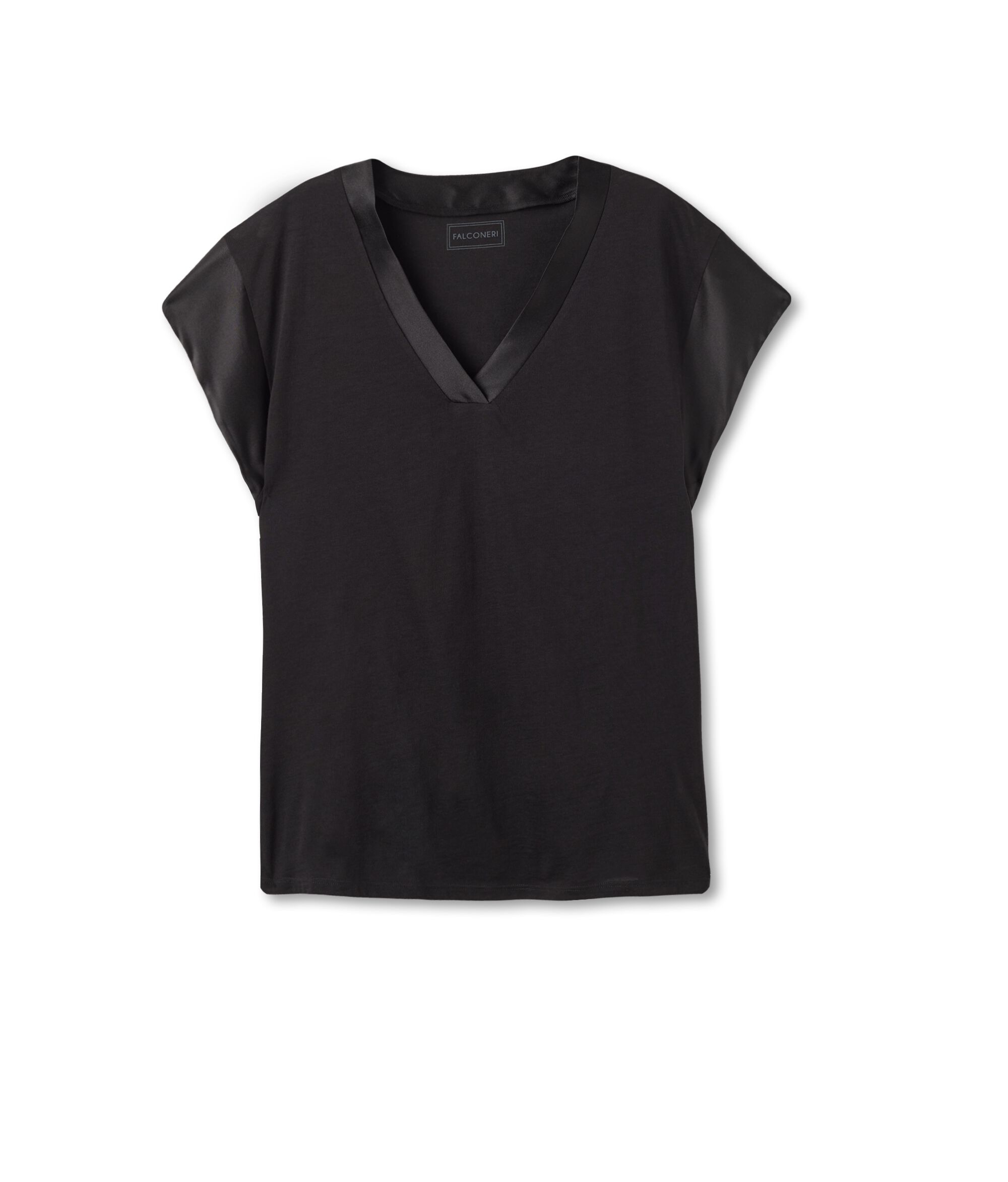 T-Shirt από Μετάξι Fresh με Σατέν Περίγραμμα
