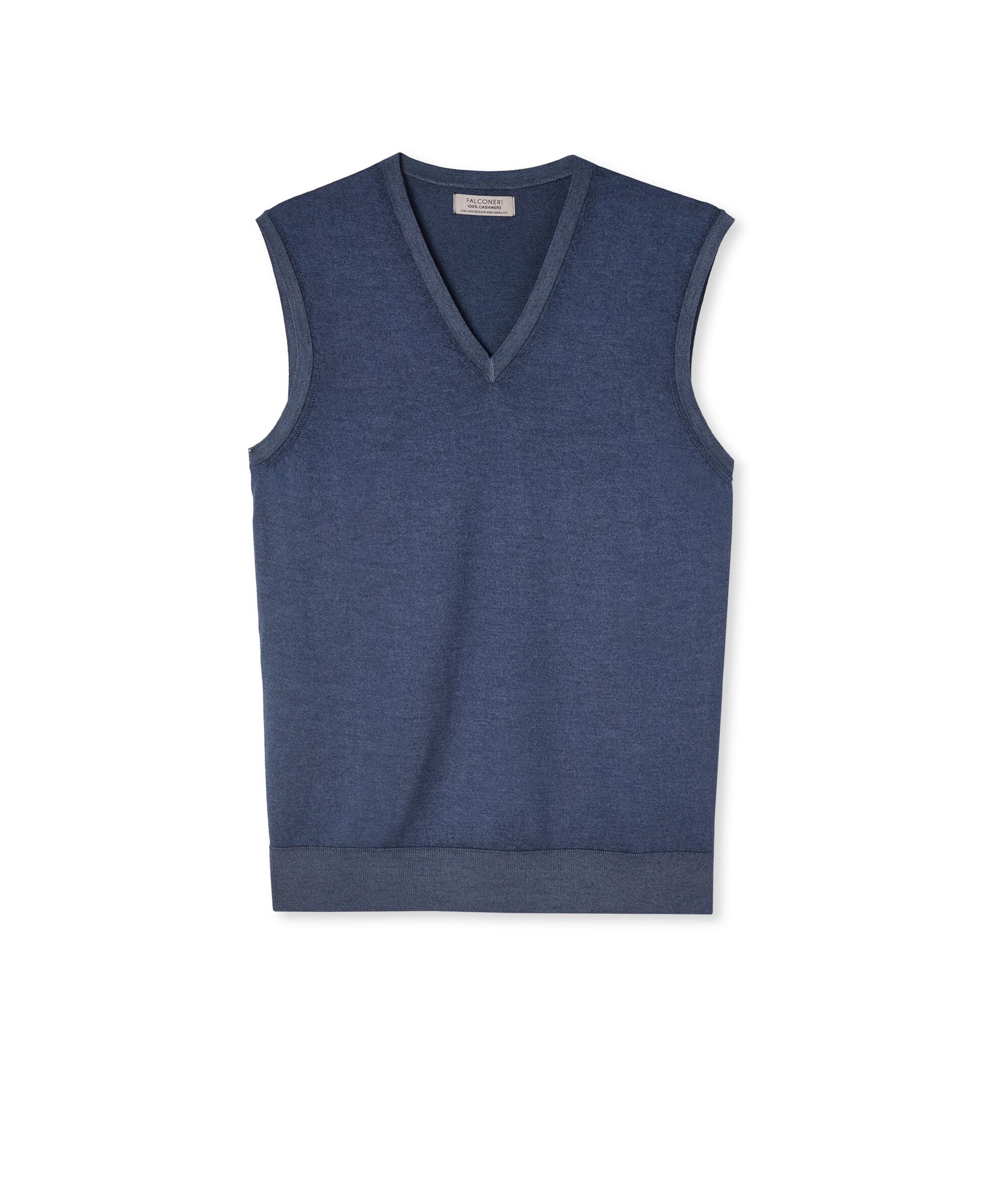 Gilet Scollo a V in Cashmere Ultrafine