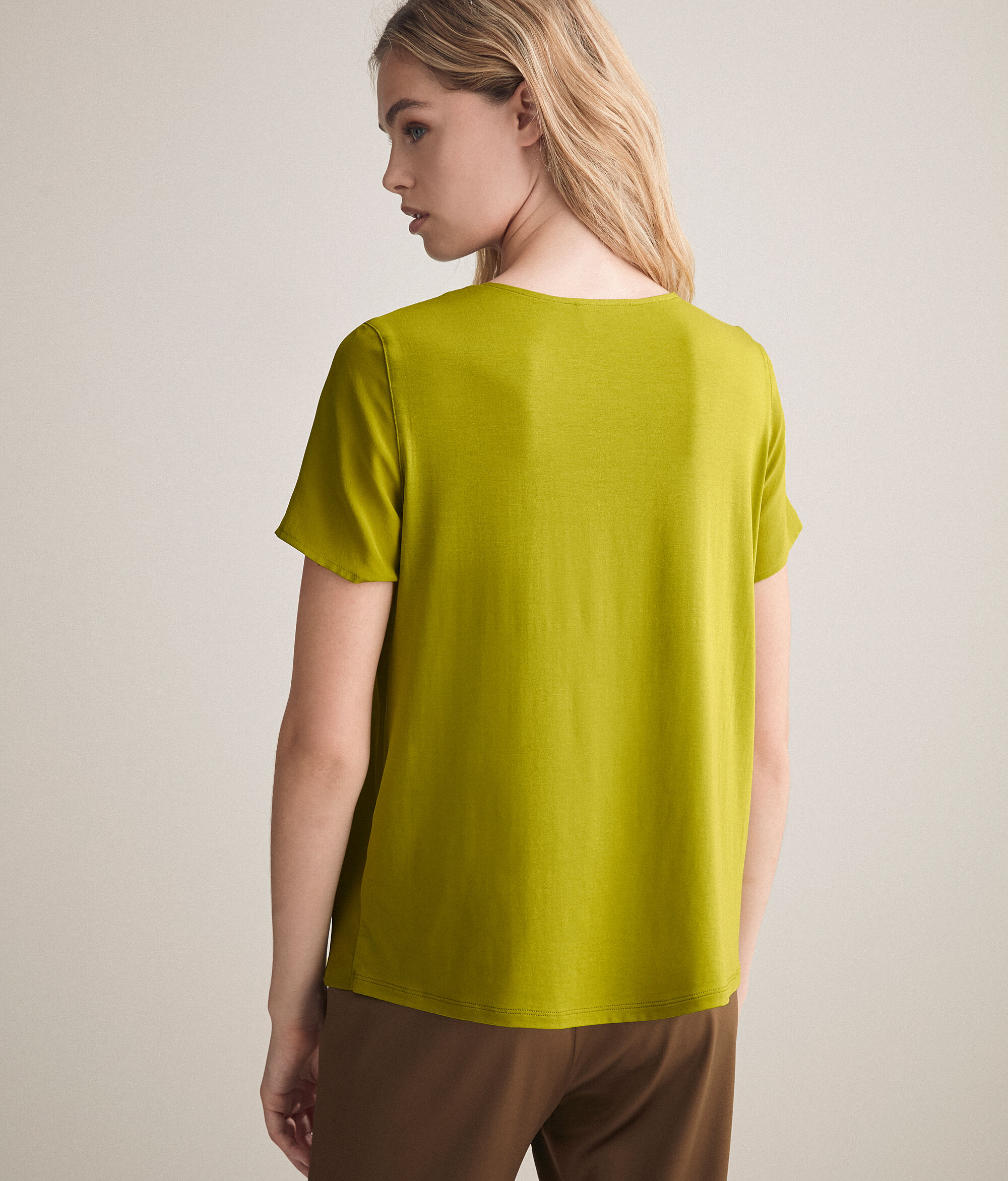T-shirt Girocollo in Seta