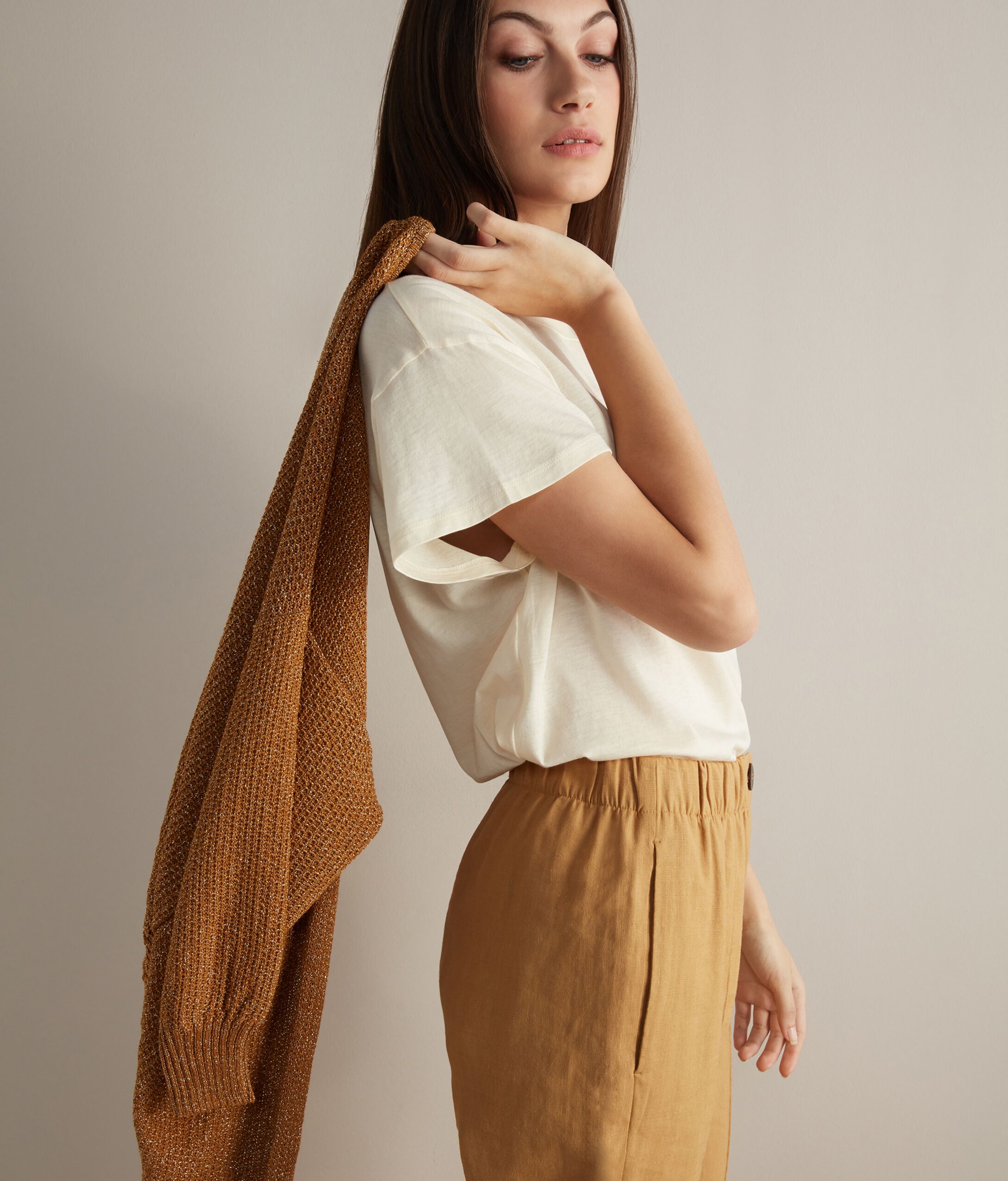 Round Neck Fresh Silk T-shirt