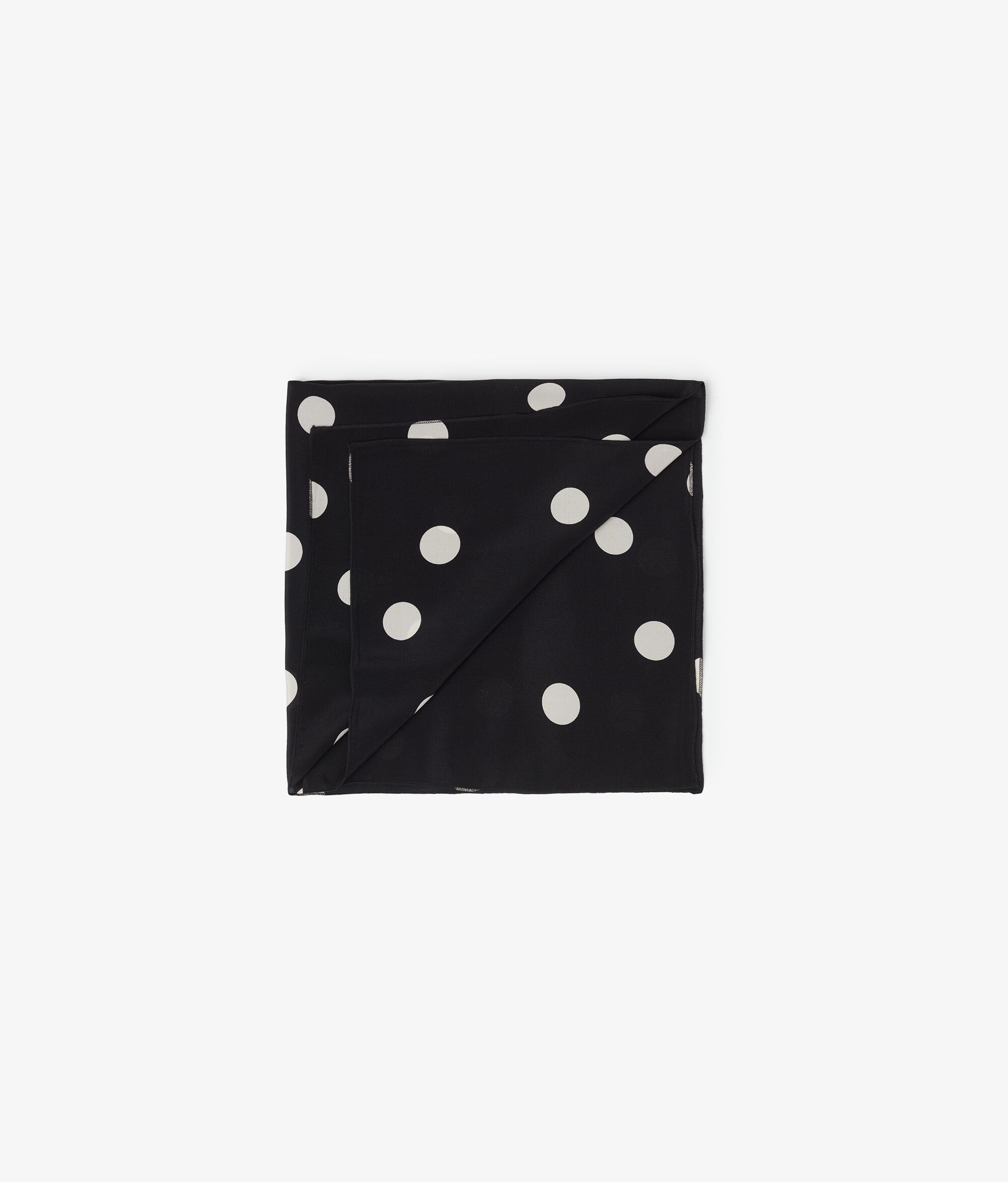 Colore Stampa Fondo Nero Pois Burro