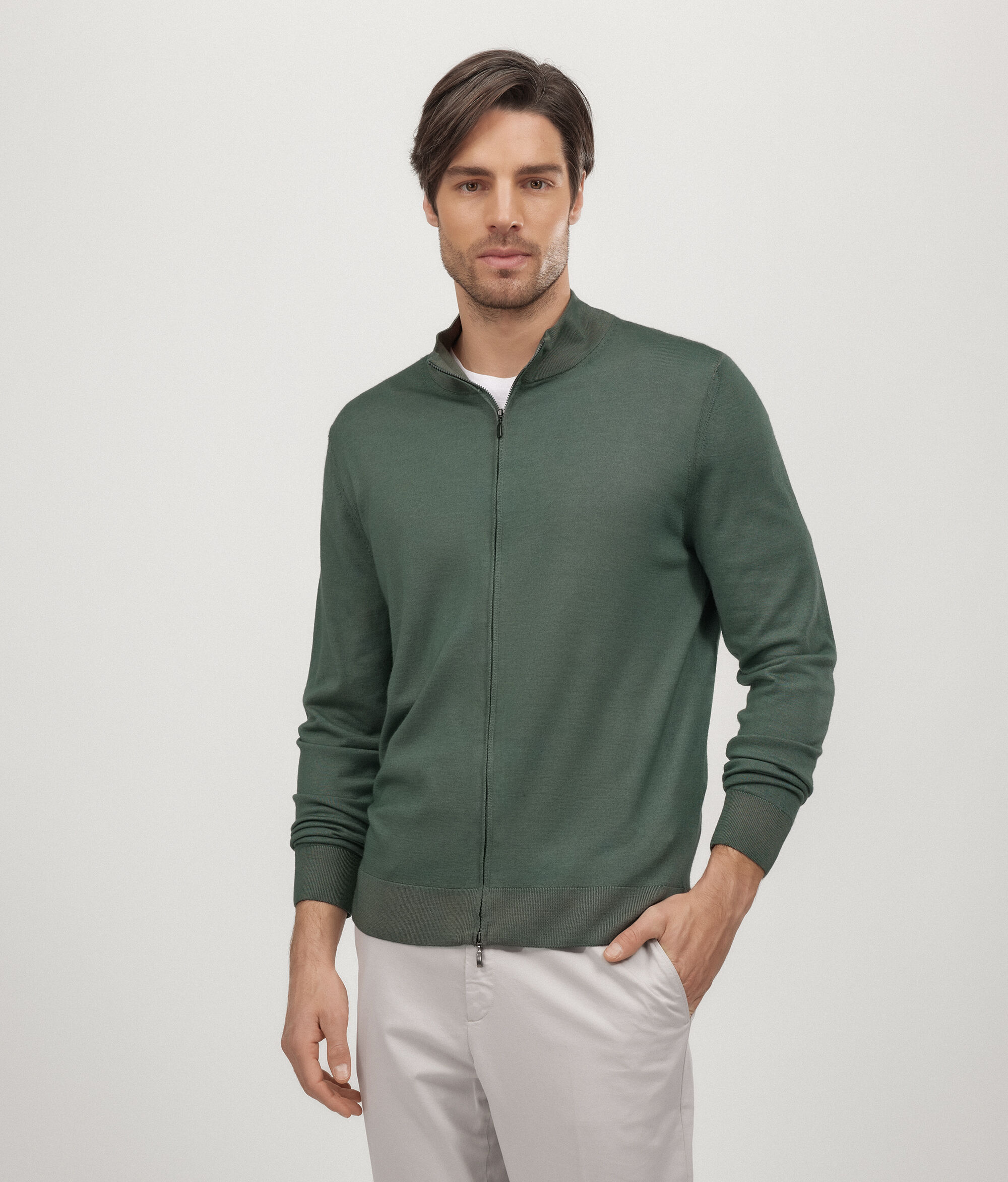Cardigan Zip Cashmere Ultrafine