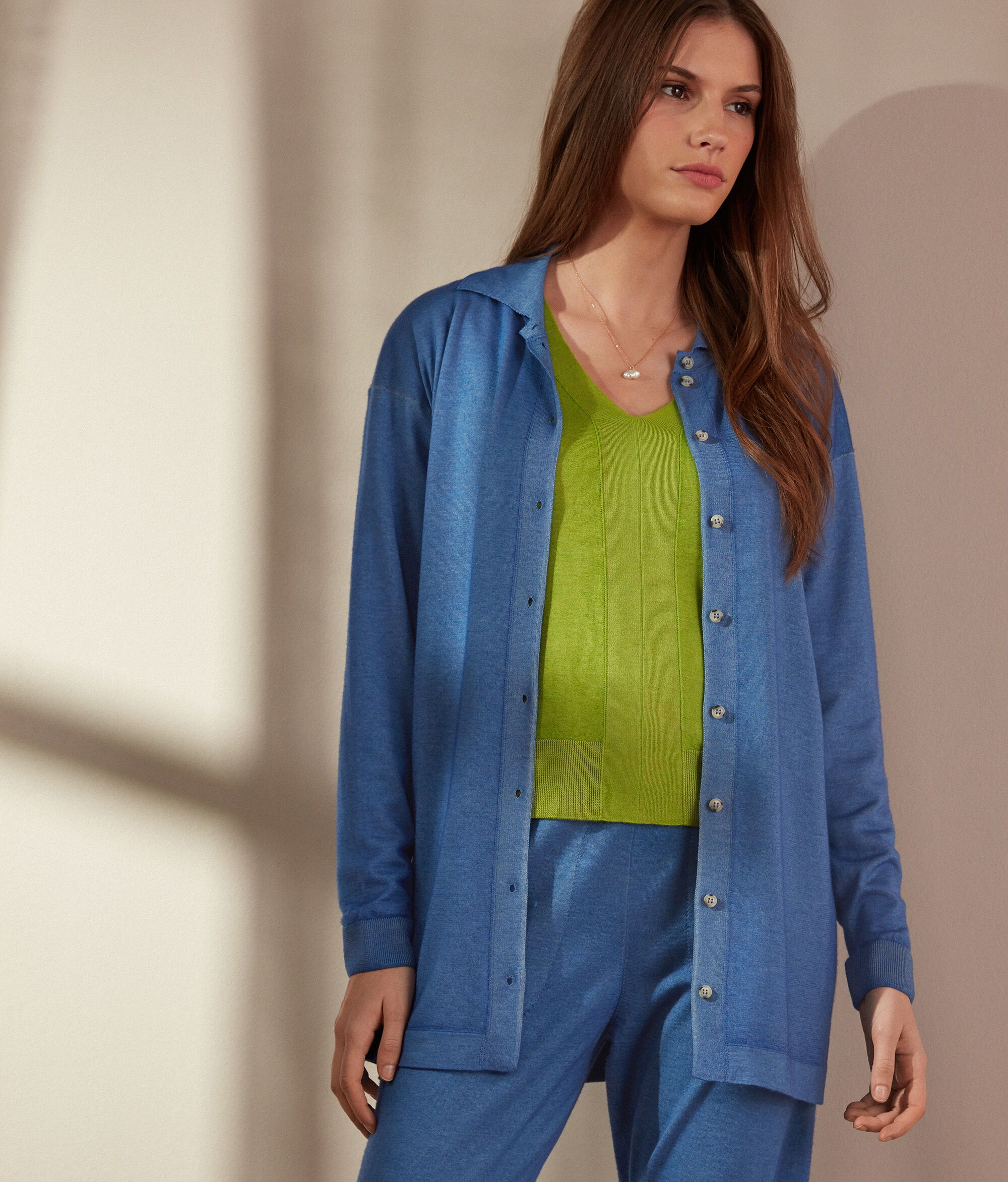 Ultrafine Cashmere Maxi Shirt