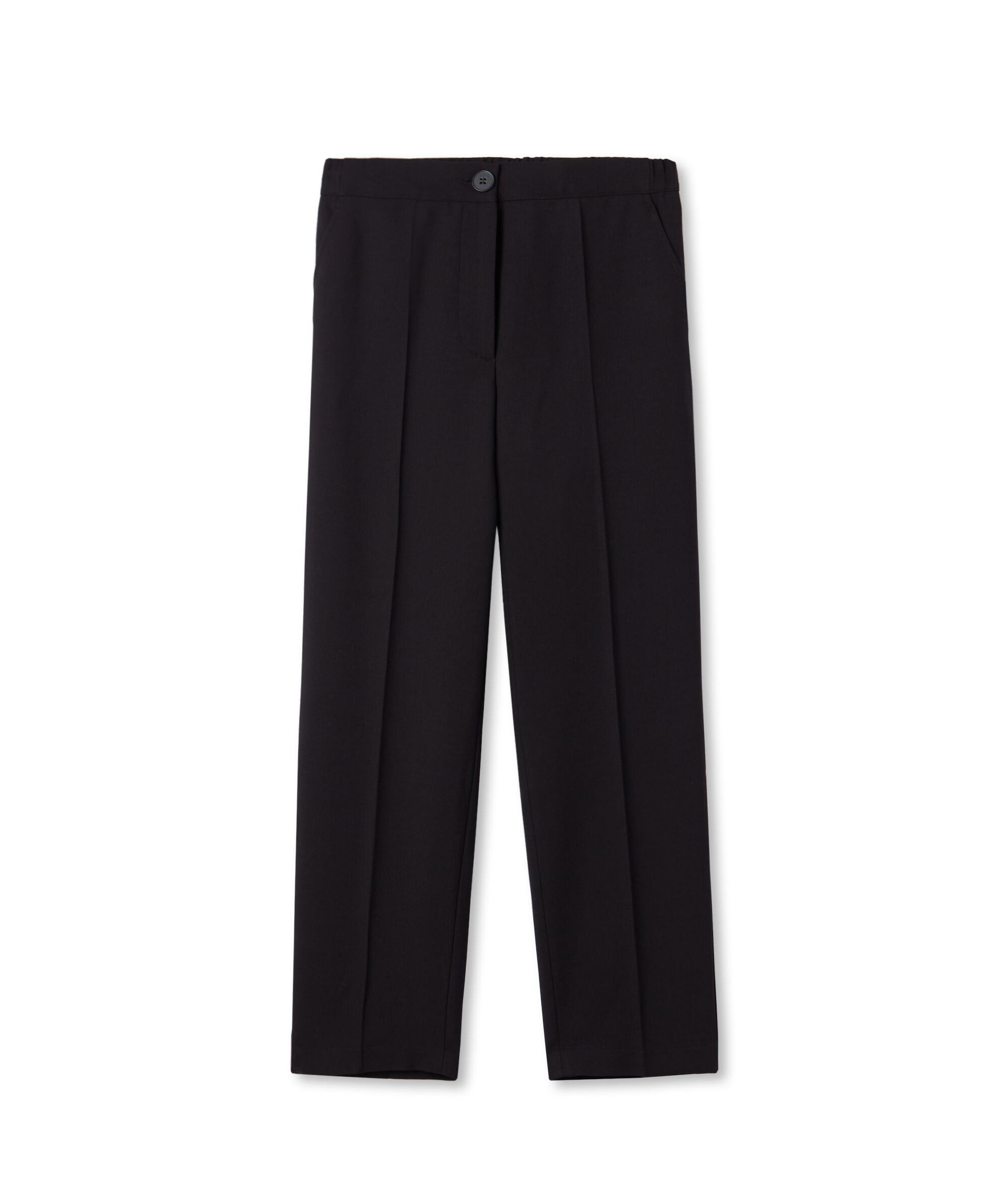 Pantalone a Sigaretta in Lana e Viscosa