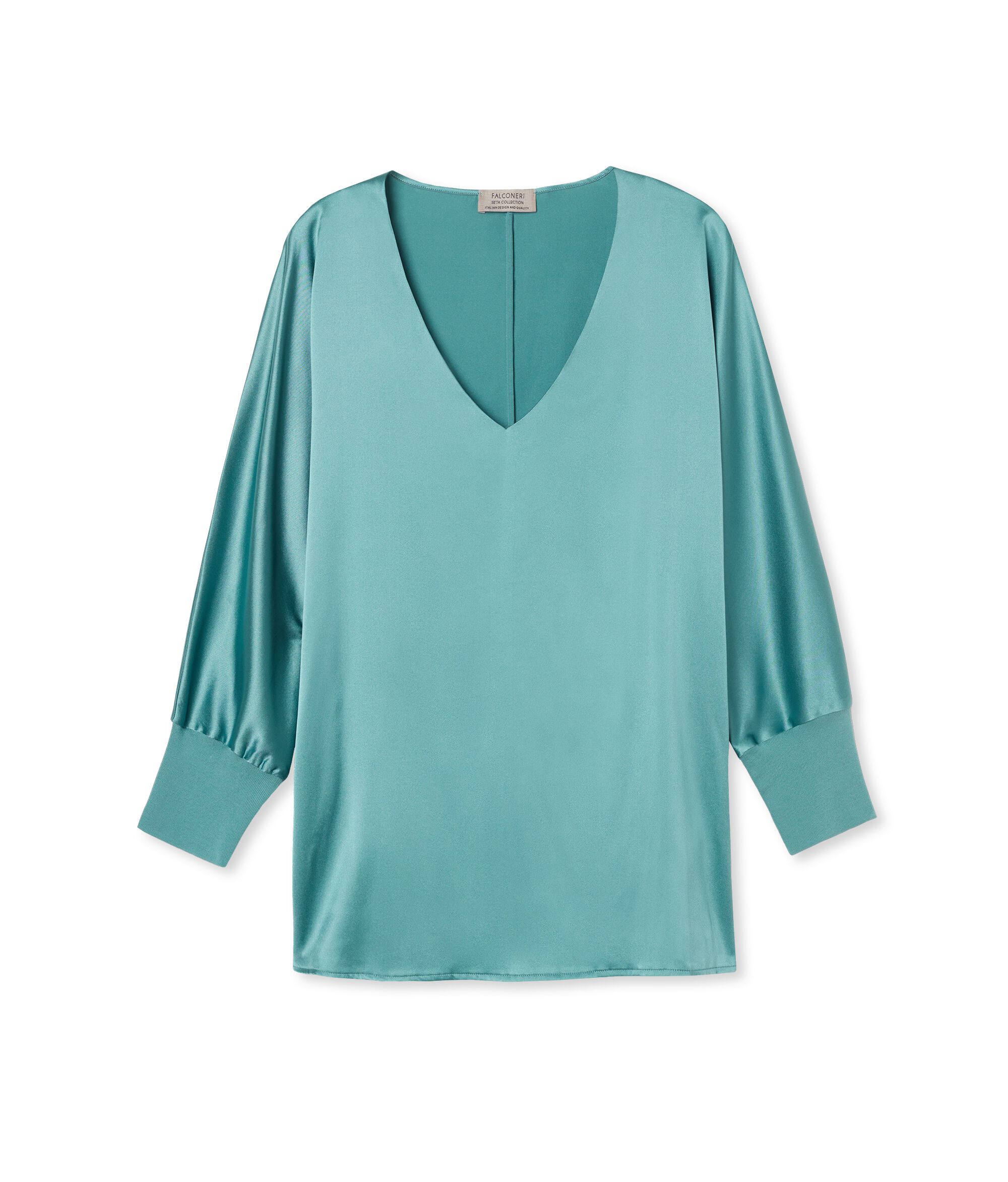 Blusa Scollo V in Seta