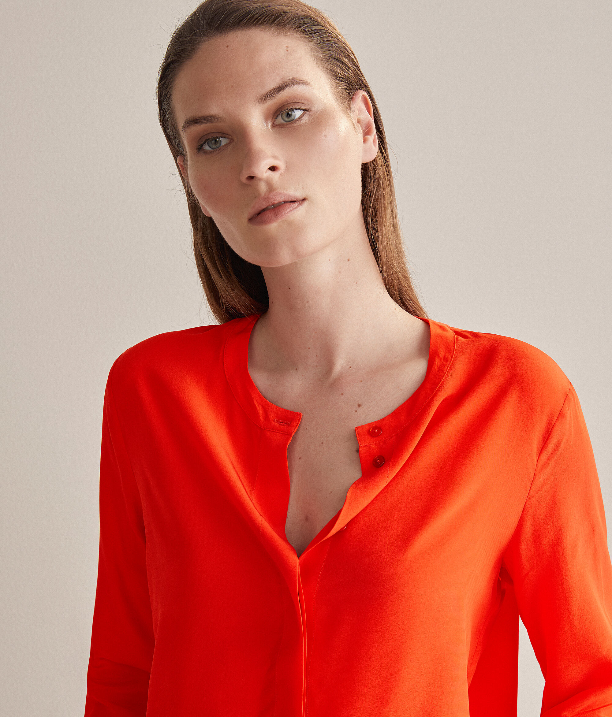 Camicia Girocollo in Seta