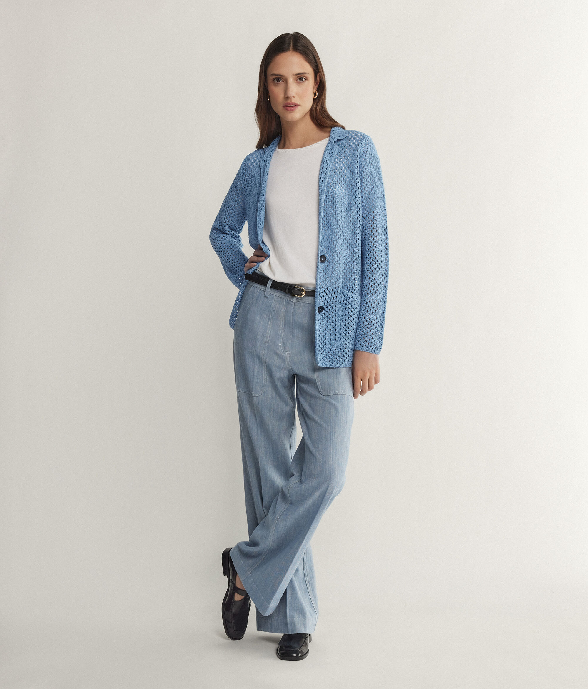 Crochet Raffia-Effect Jacket