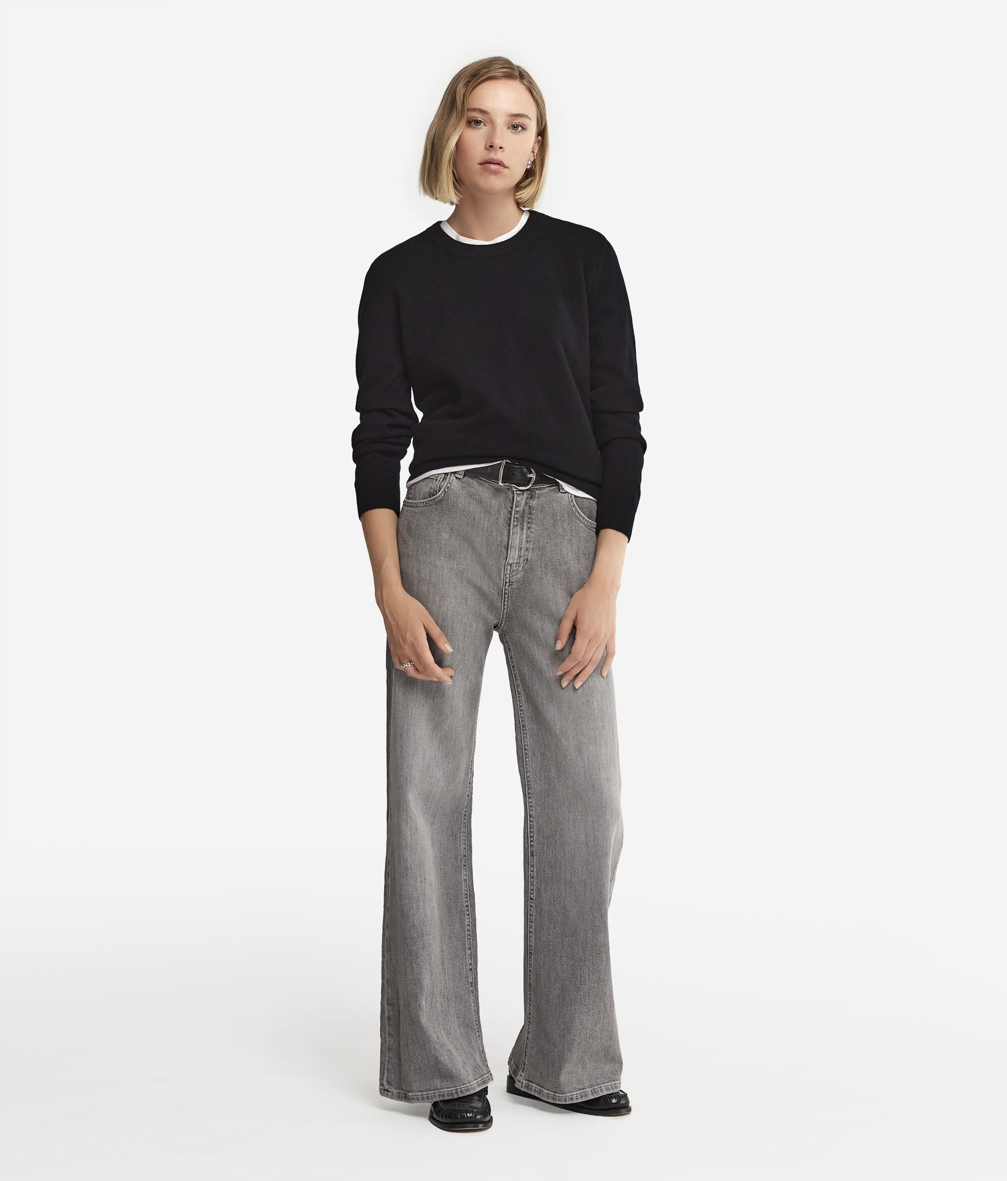 Maglia Girocollo a Maniche lunghe in Cashmere Ultrasoft