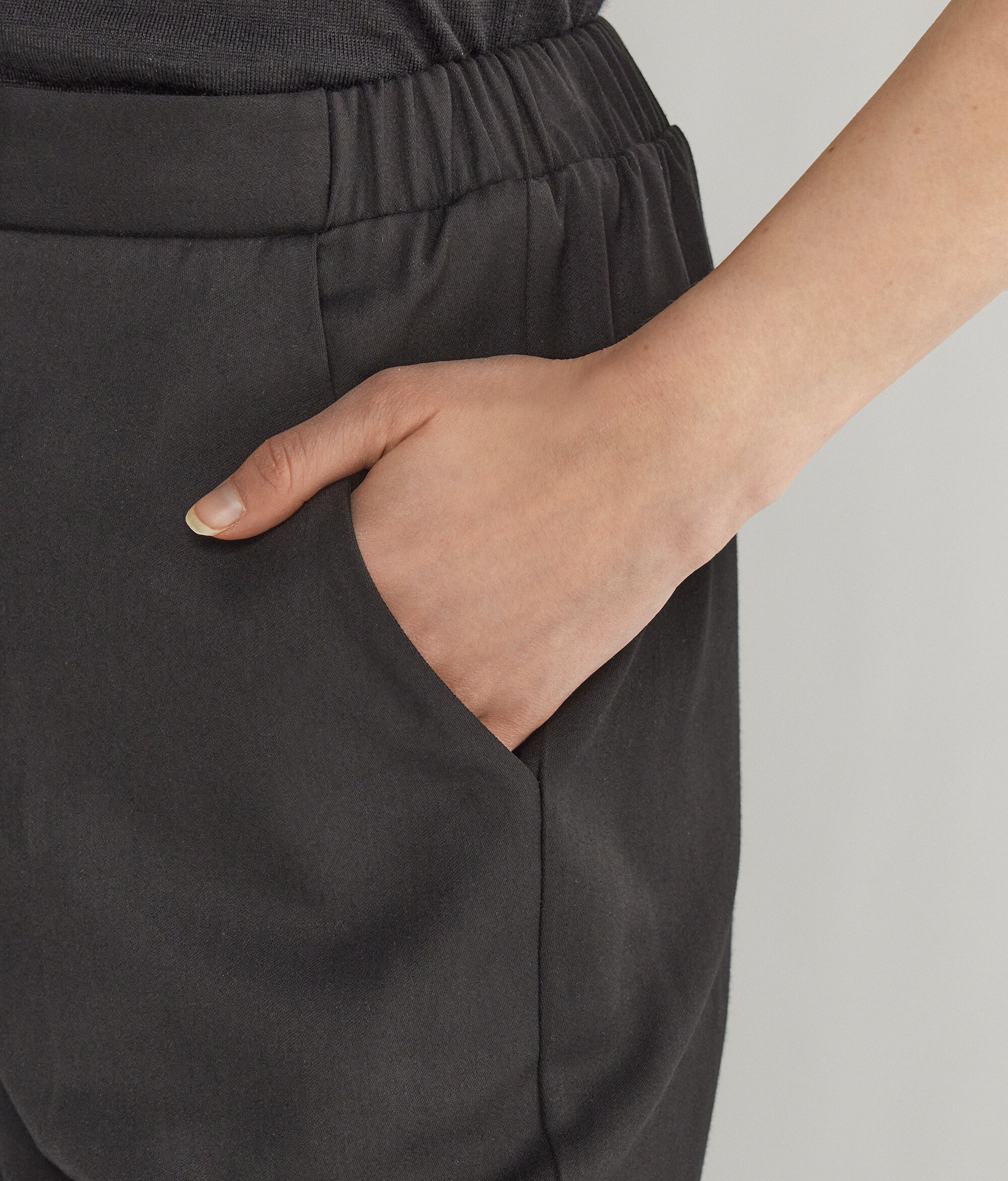 Viscose and Wool Cigarette Trousers