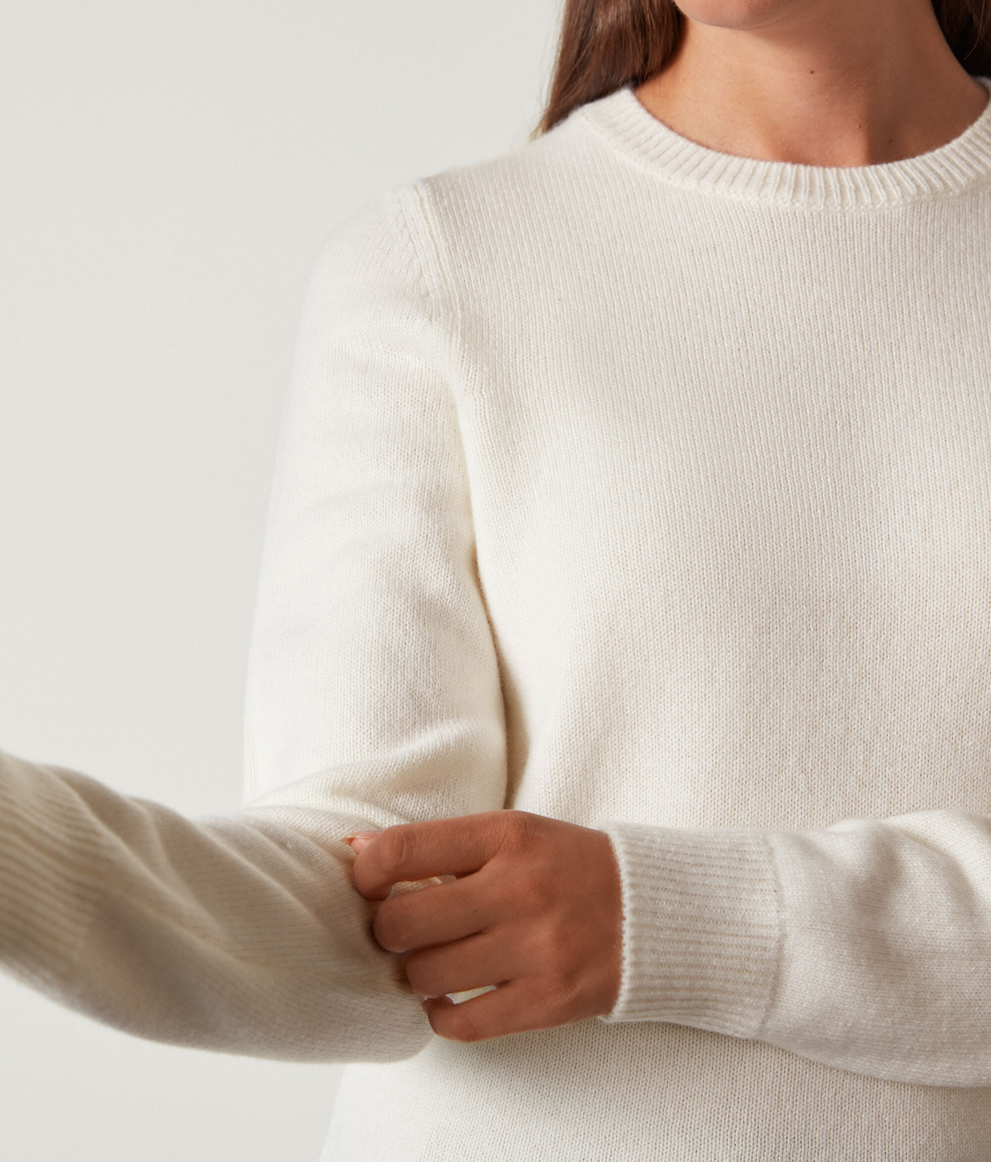 Pull à col rond en cachemire ultra-doux