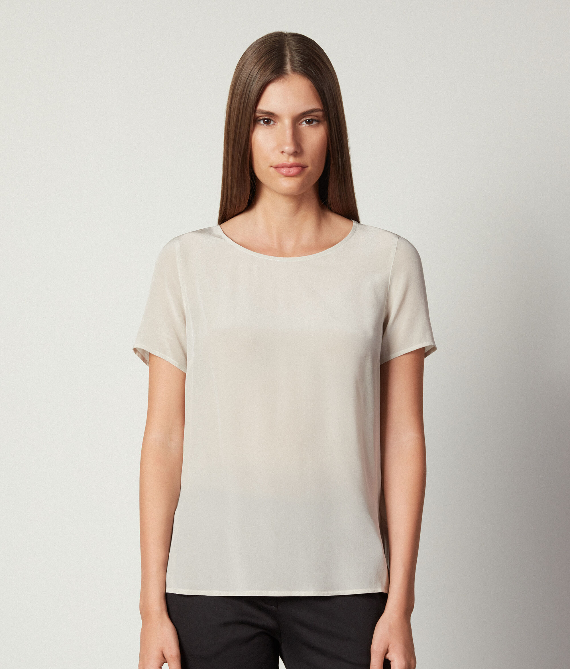 T-shirt Girocollo in Seta