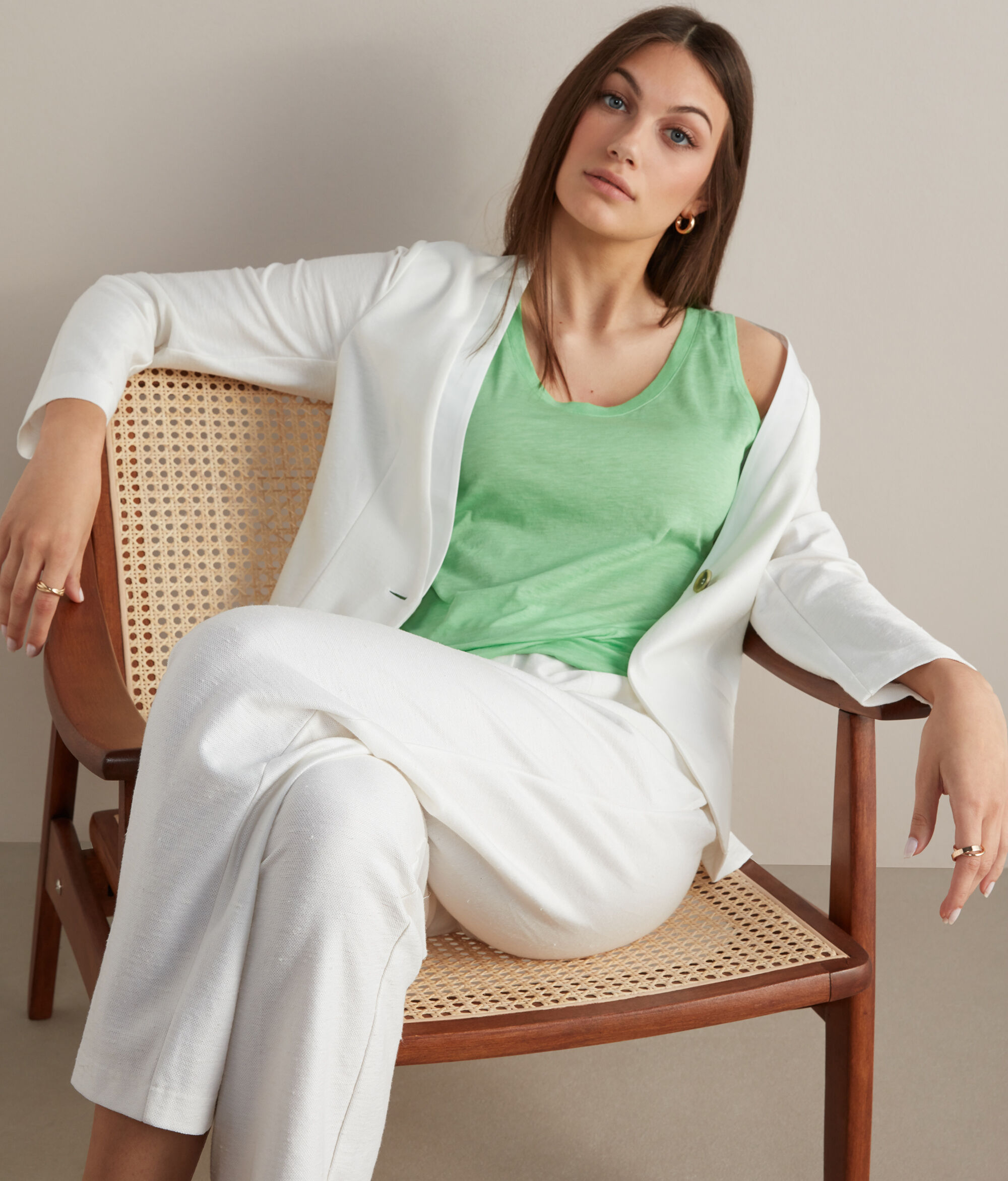 Top Scollo Ampio Vogatore in Seta Fresh