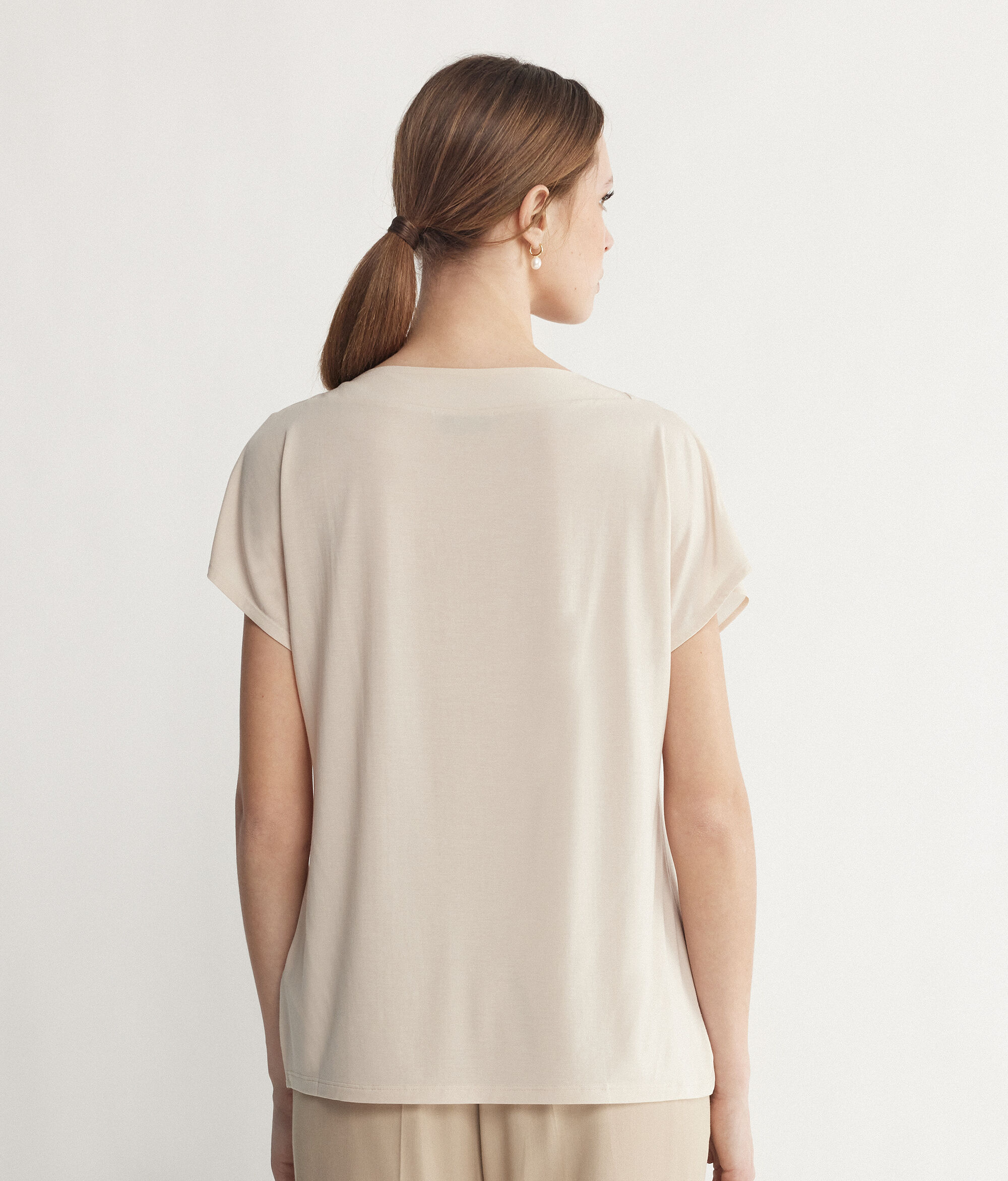 Silk and Modal Boat-Neck T-Shirt