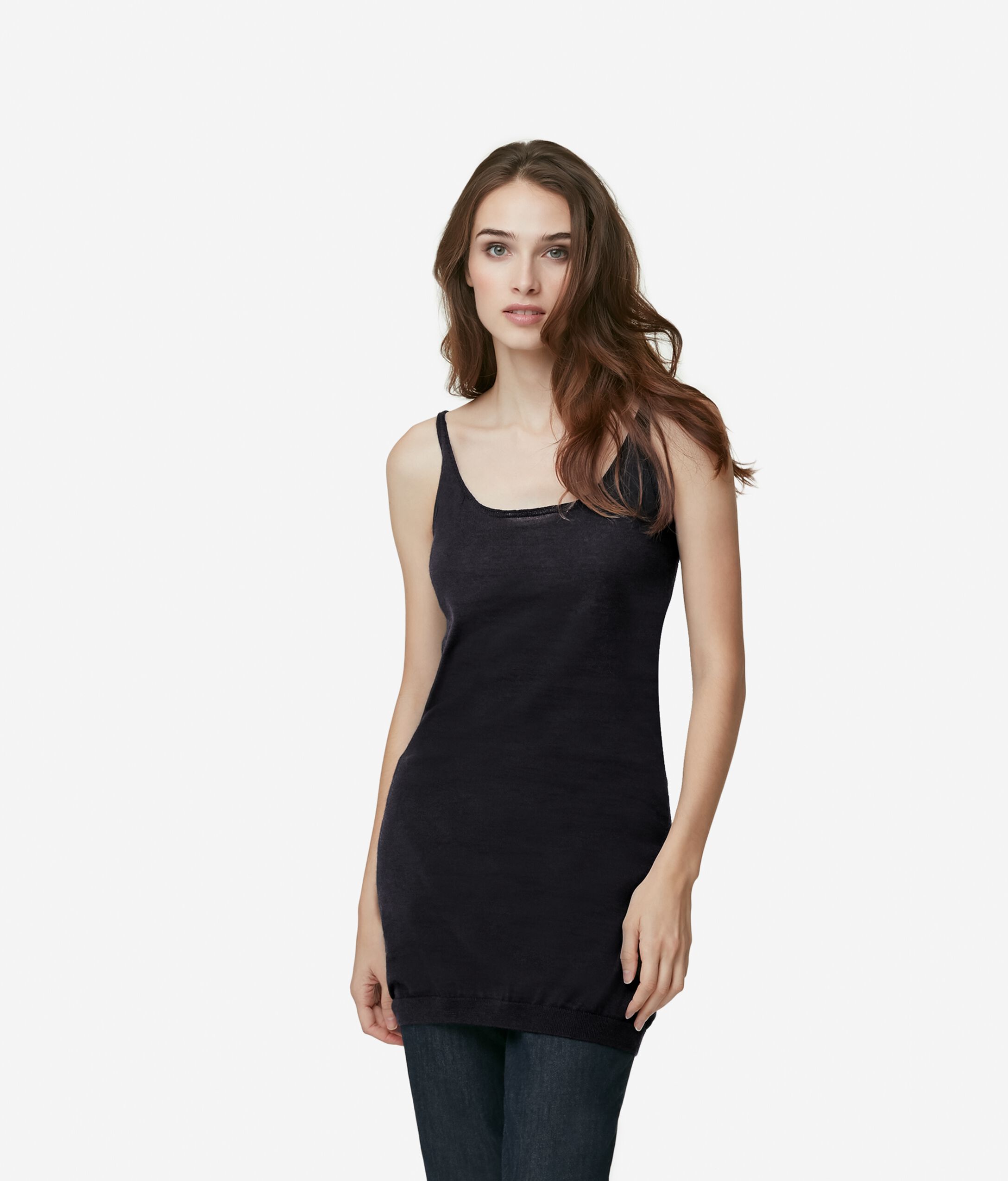 Ultralight Cashmere Maxi Tank With Narrow Straps