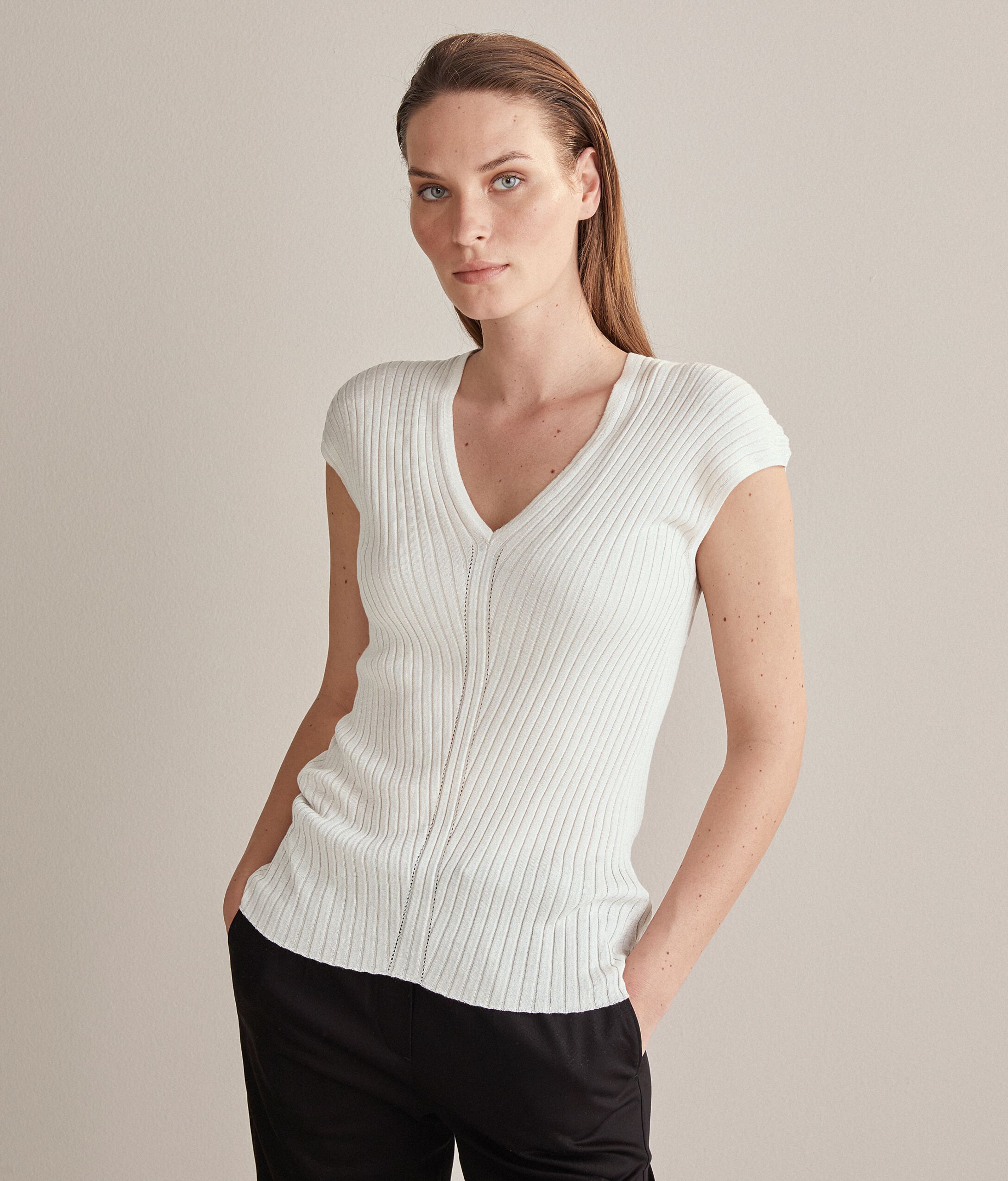 Maglia Costina Seta Cotone