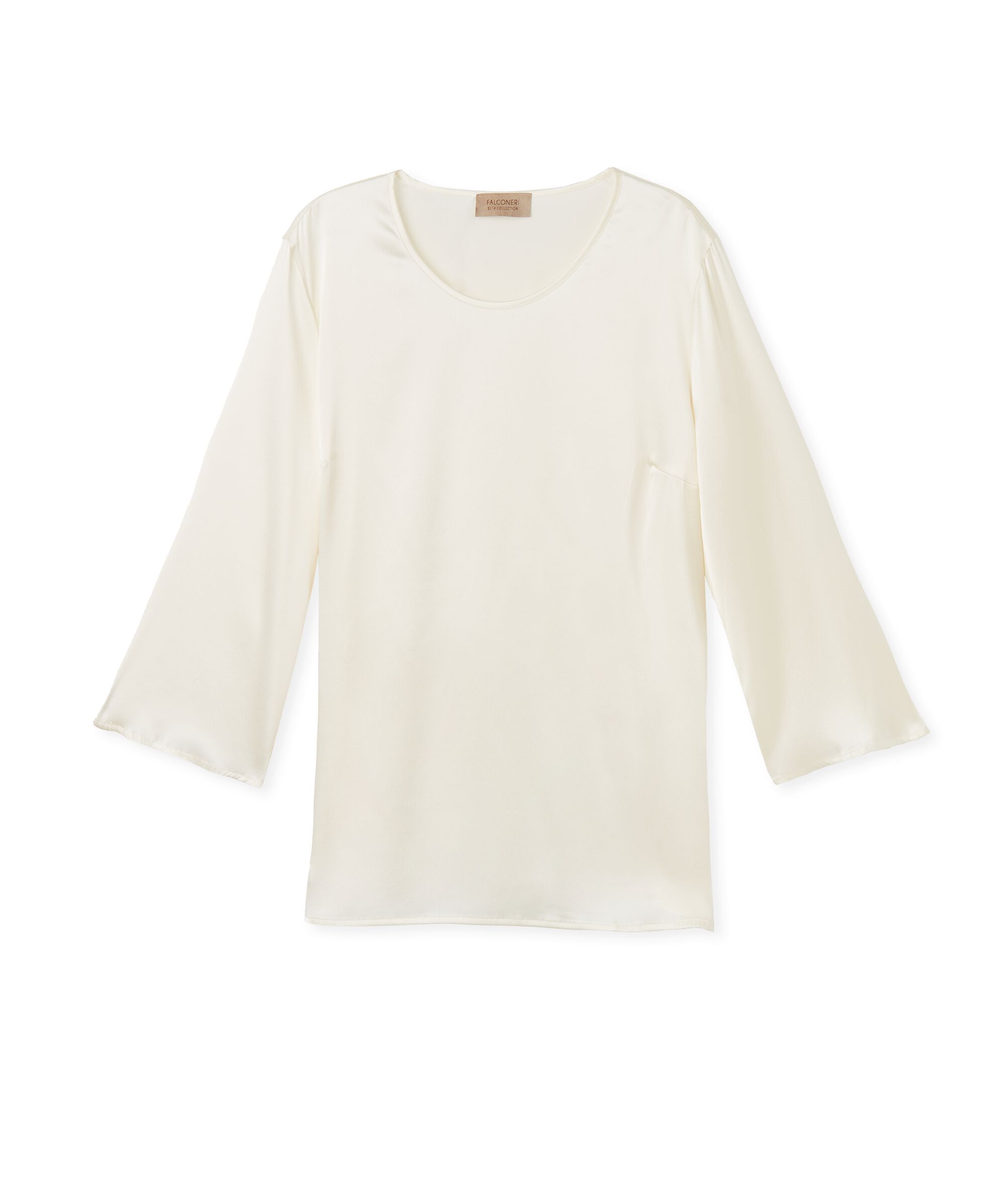 Blusa Girocollo in Raso Seta