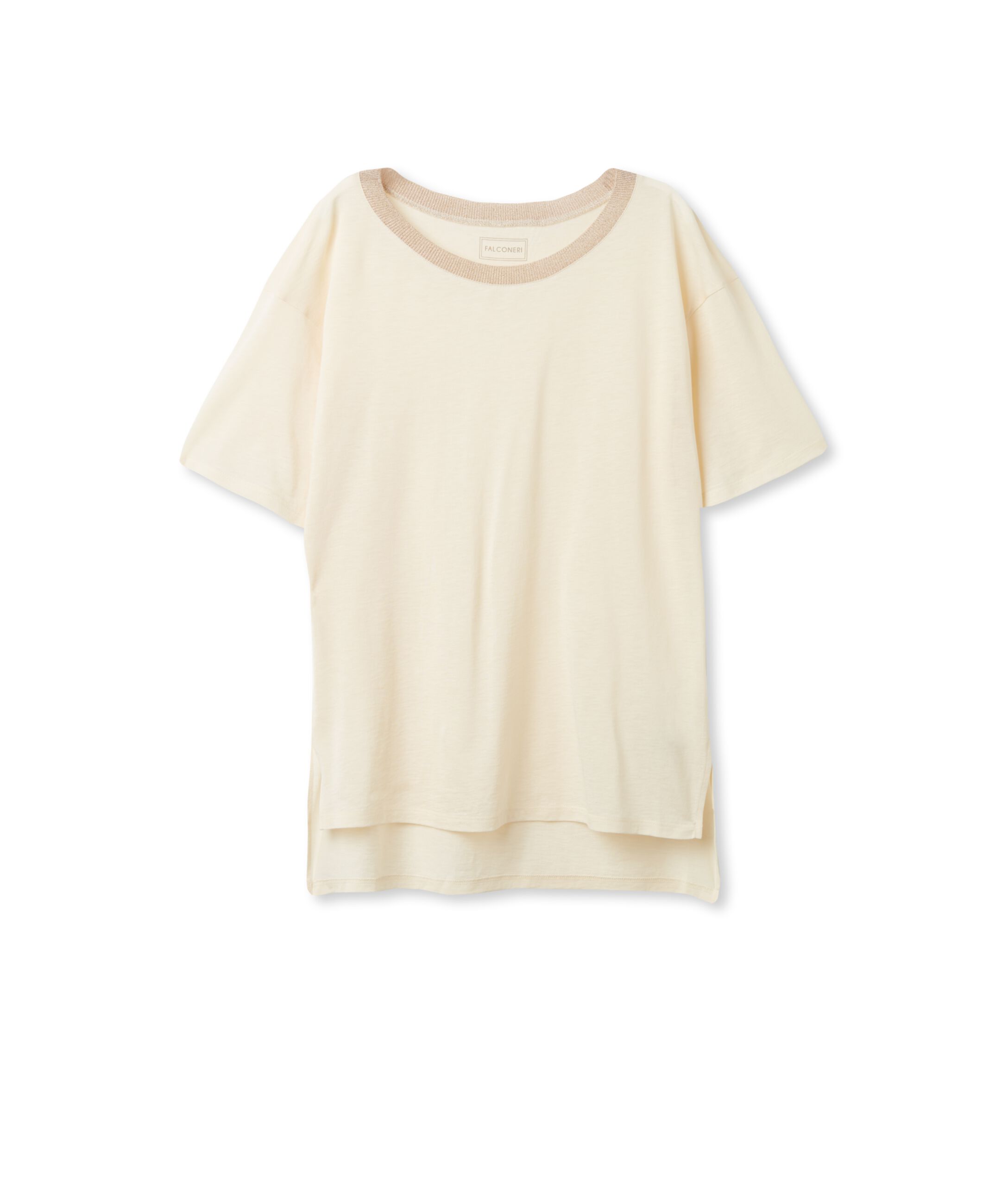 T-Shirt aus Fresh Seide mit Party-Abschlüssen