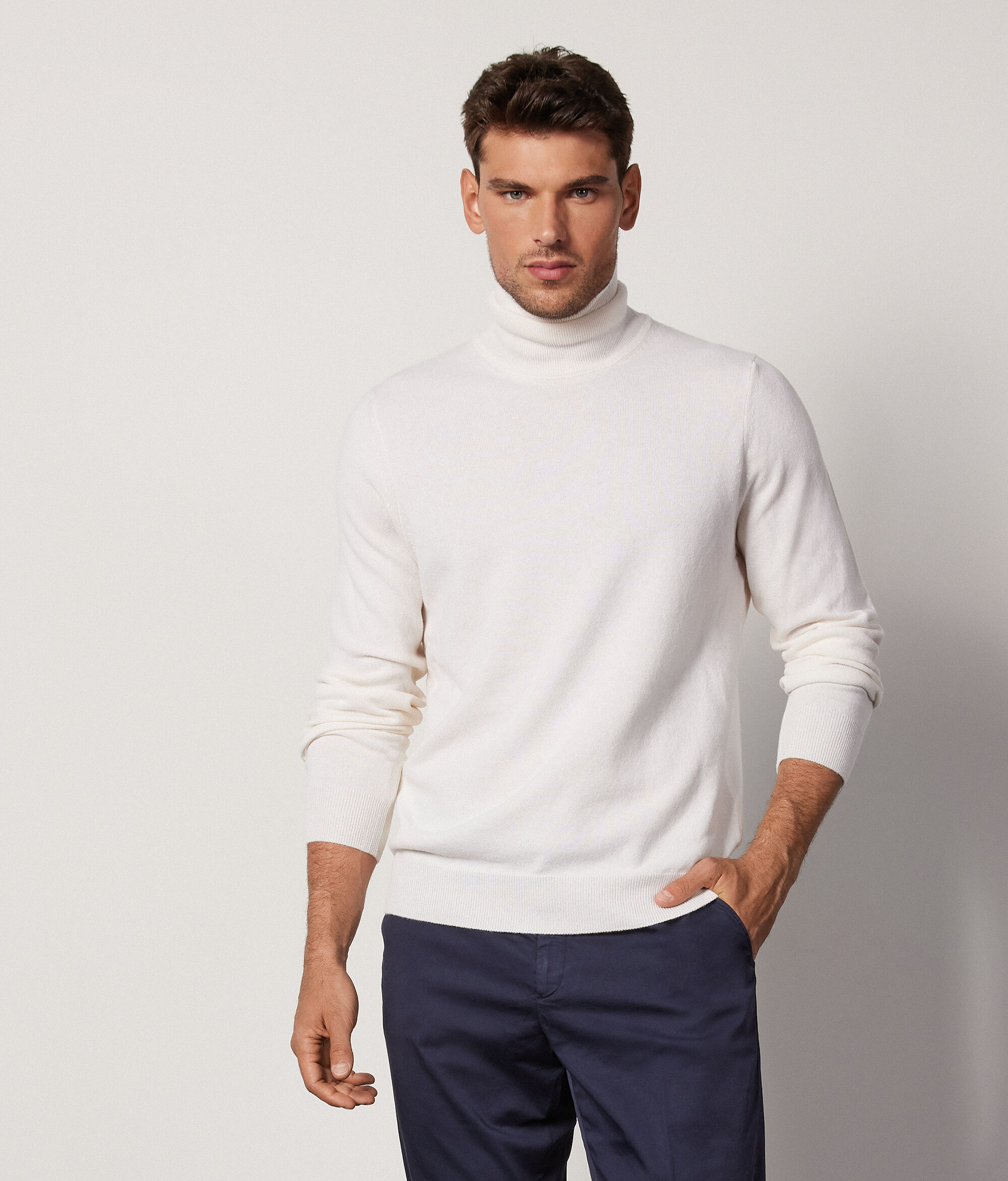 Pull à col roulé en cachemire ultra-doux