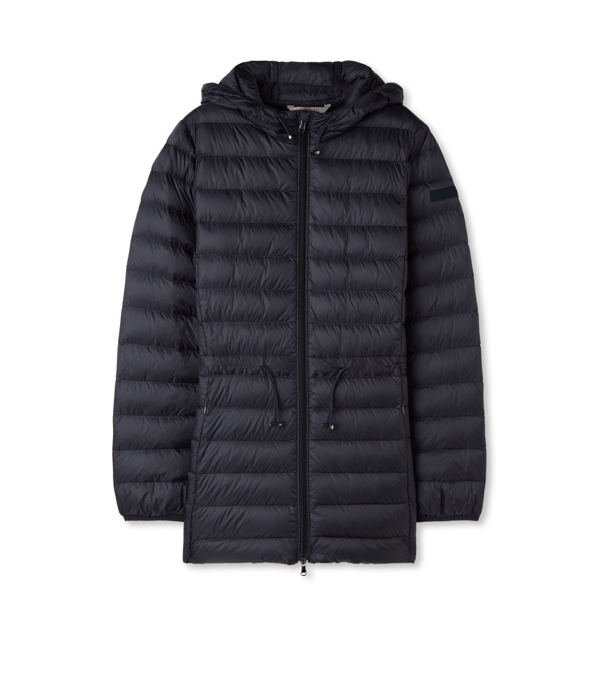 Down Jacket with Hood and Drawstring