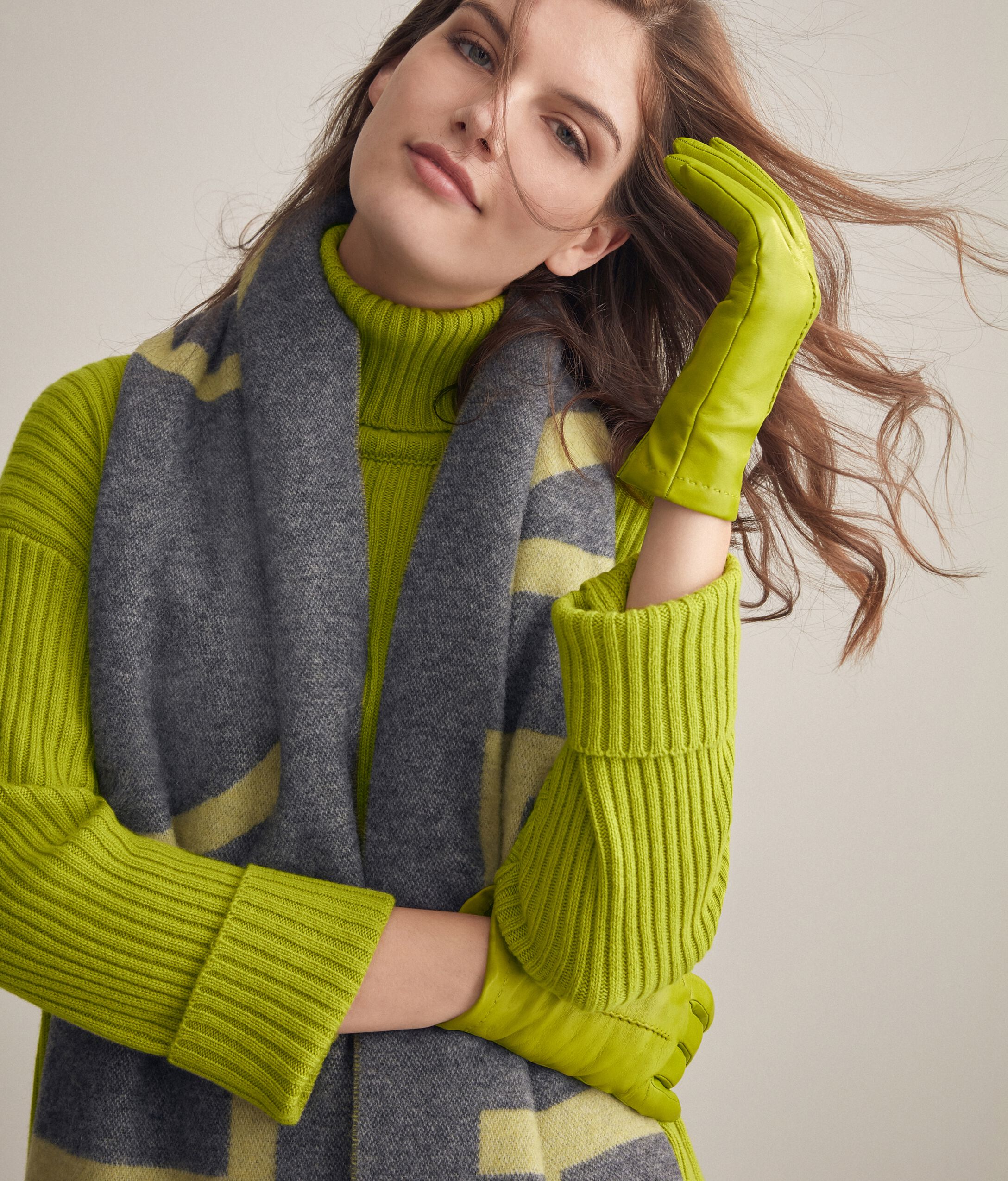 Cashmere Leather Gloves