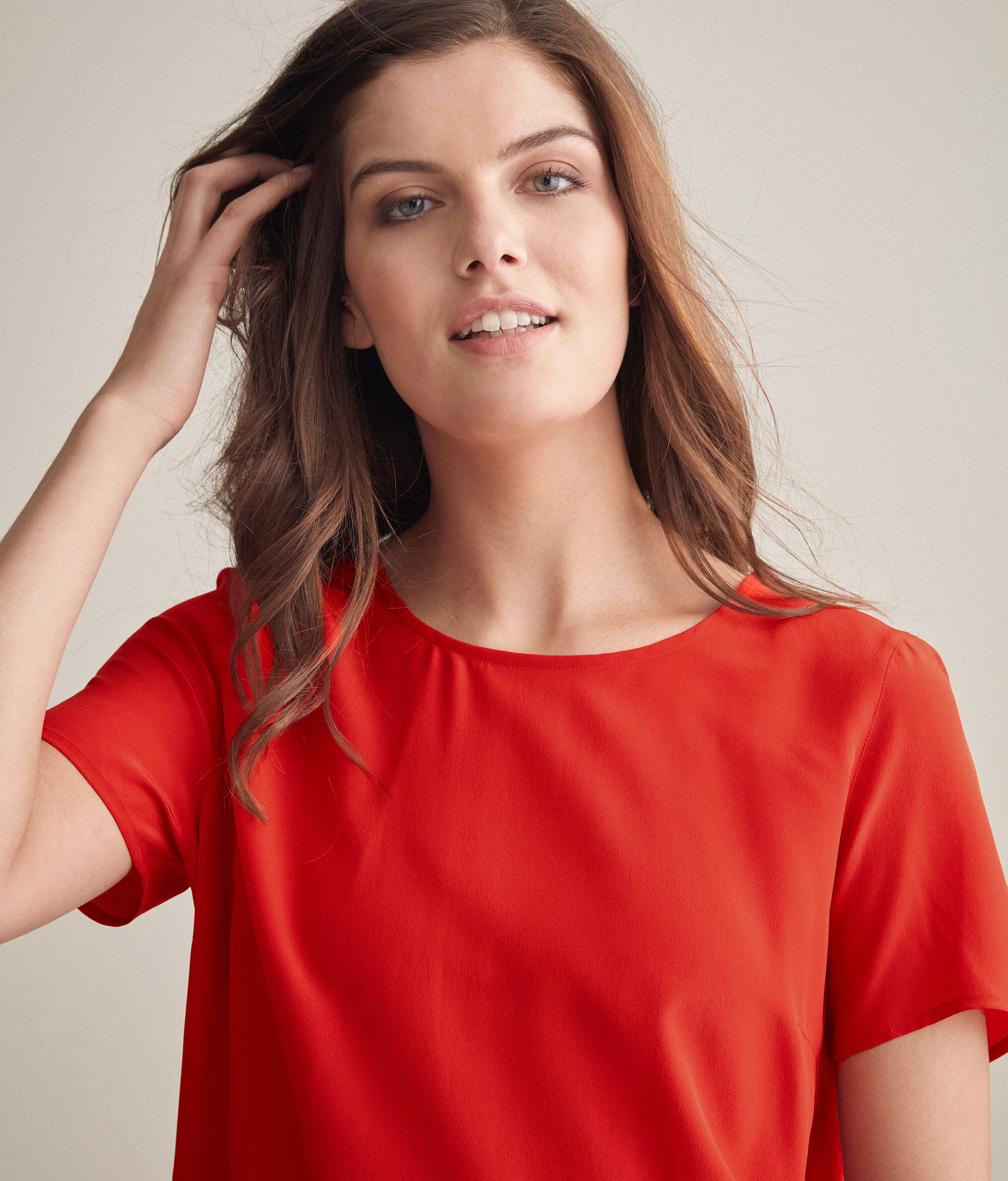 T-shirt Girocollo in Seta