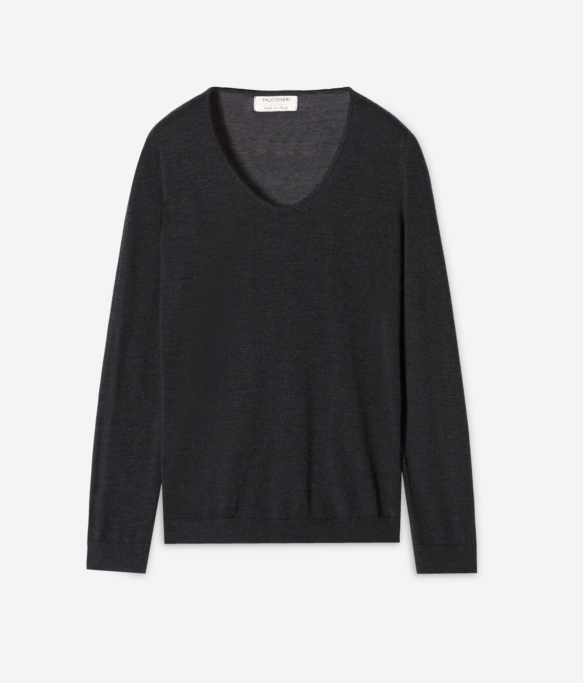 Pull à col V en cachemire ultra-fin