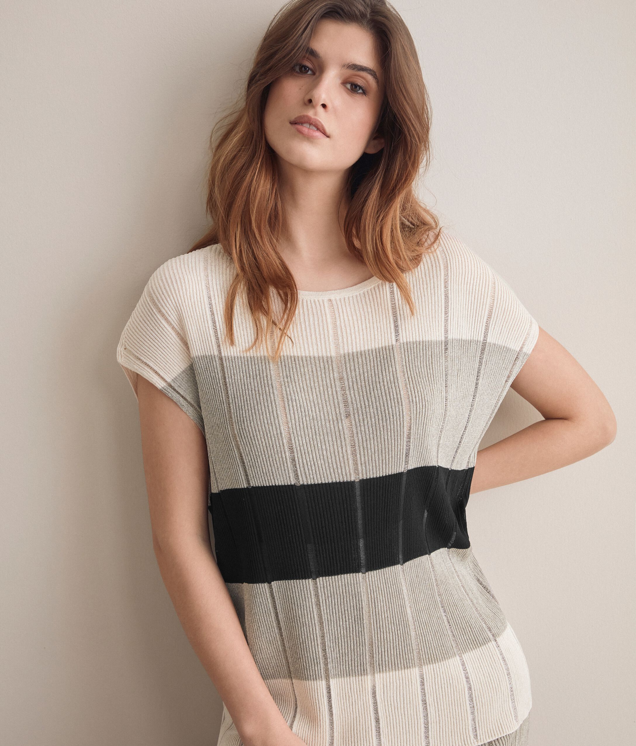 Maglia a Righe Flottante