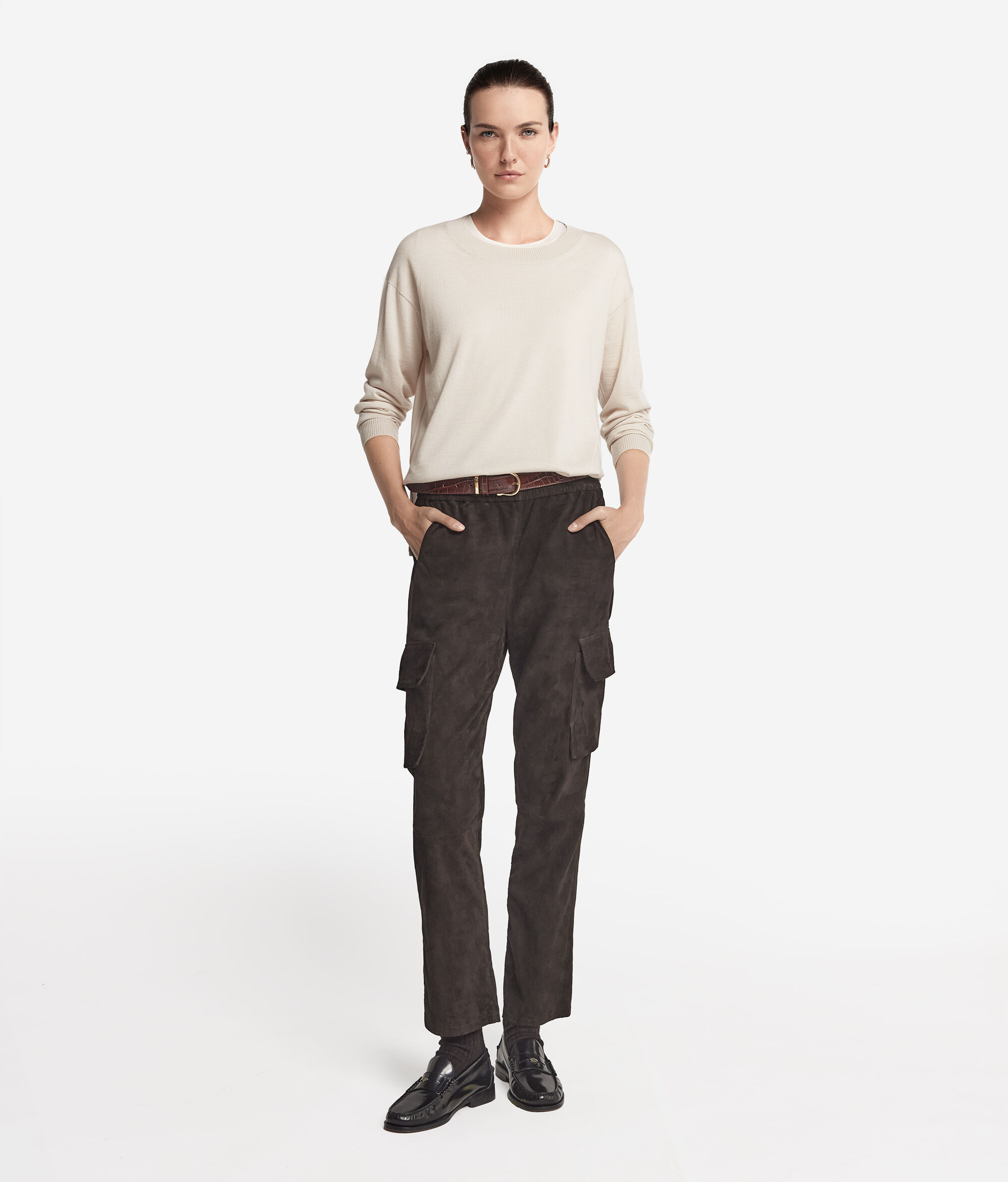 Maglia Girocollo in Cashmere con spacchi