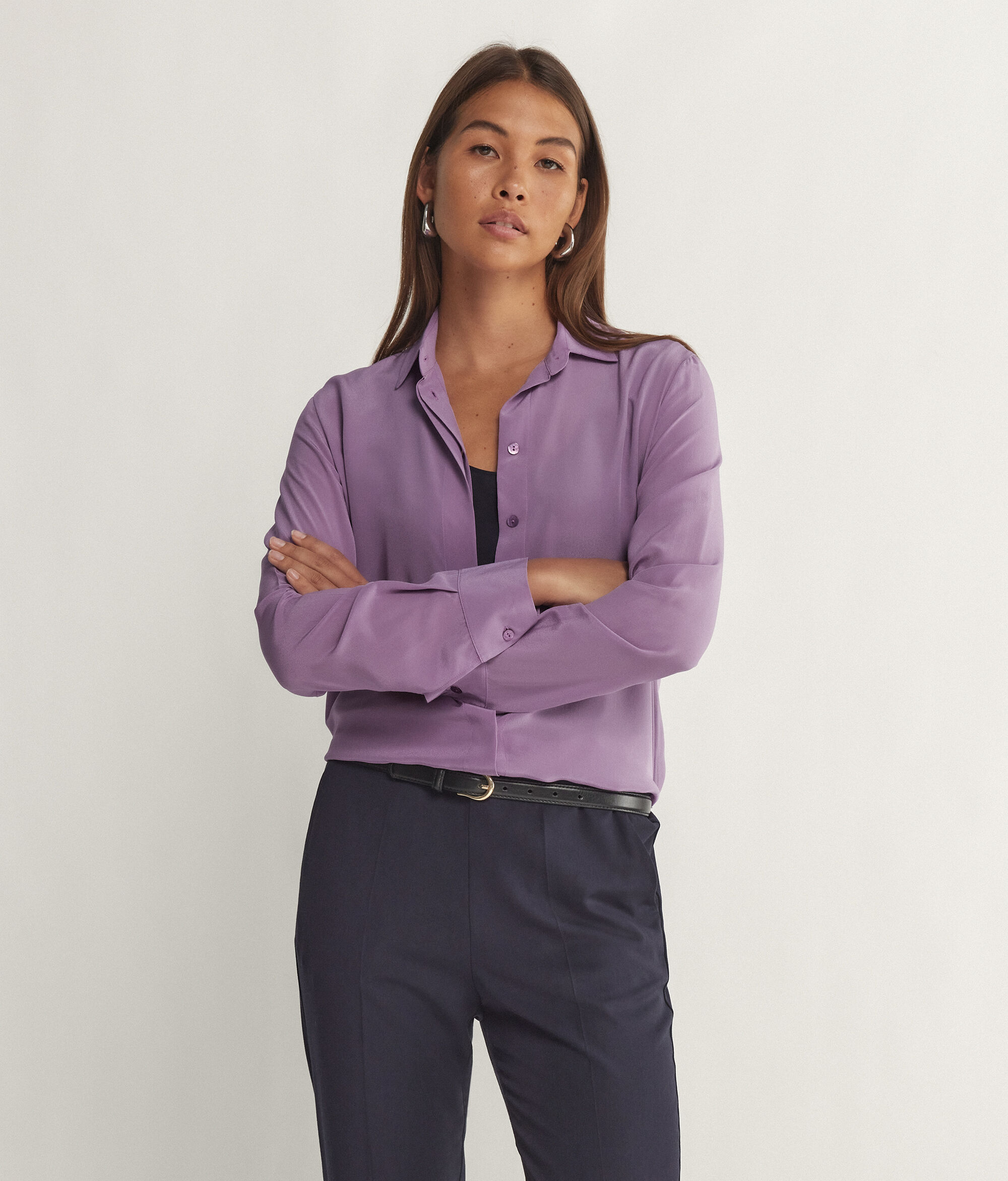 Camicia in Seta con Colletto