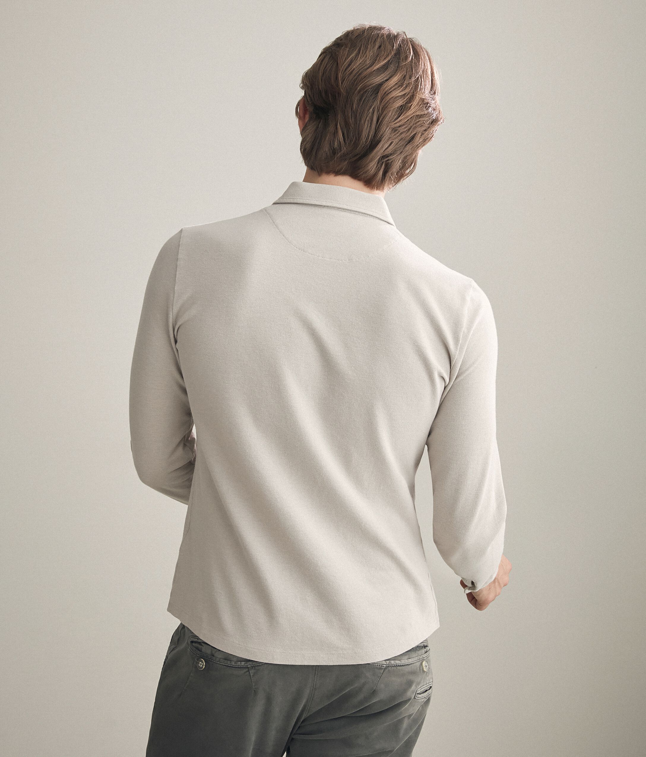 Camicia piquet cotone seta