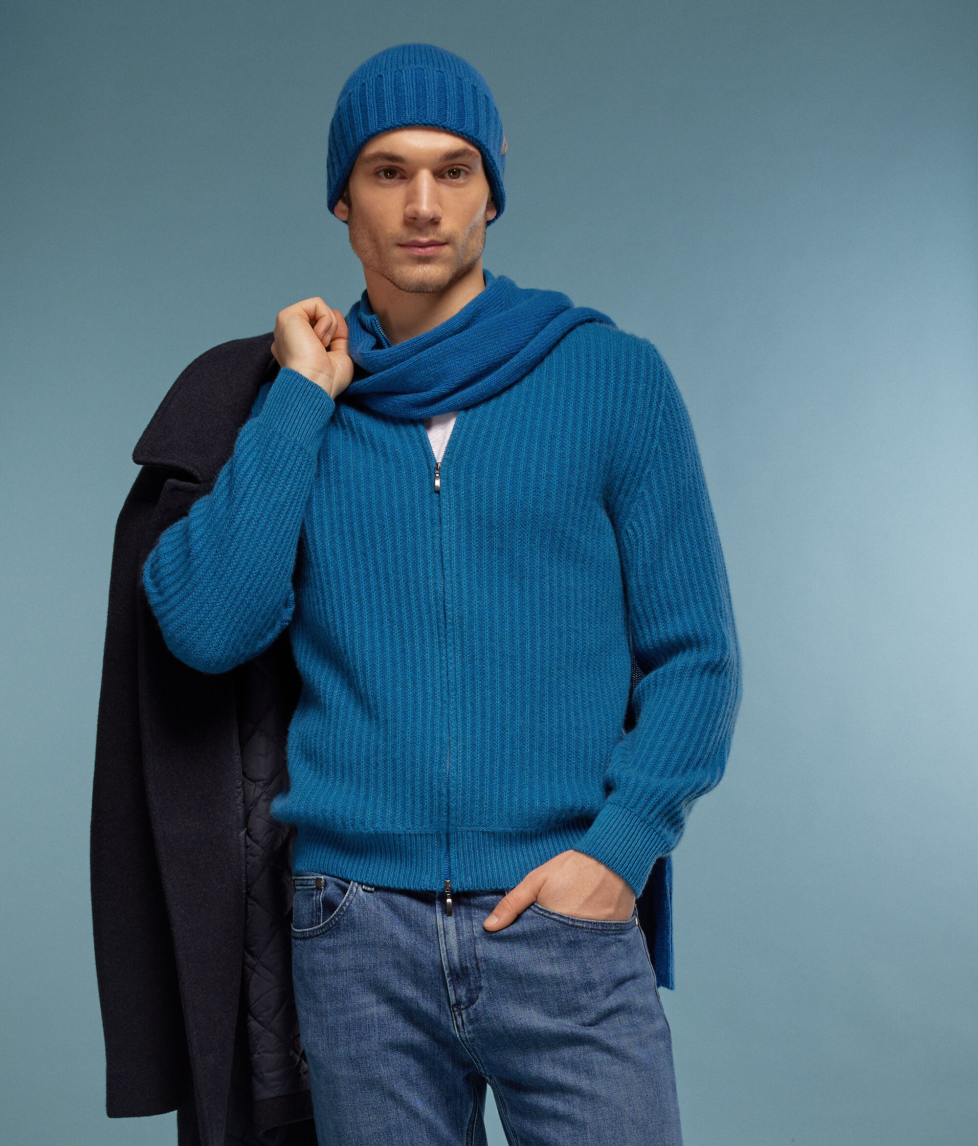 Ribbed Ultrasoft Cashmere Cardigan