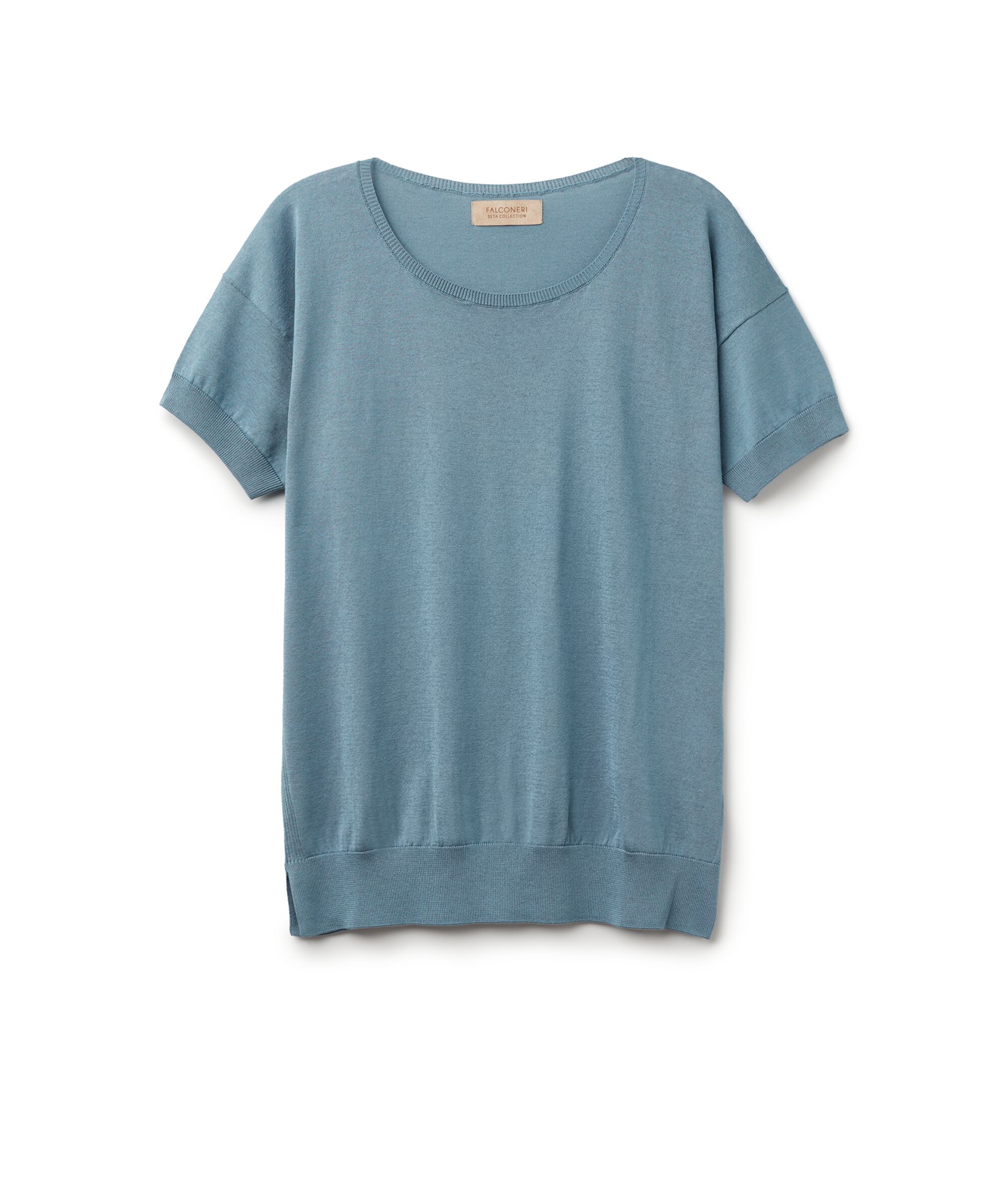 Maglia Girocollo in Seta e Cotone