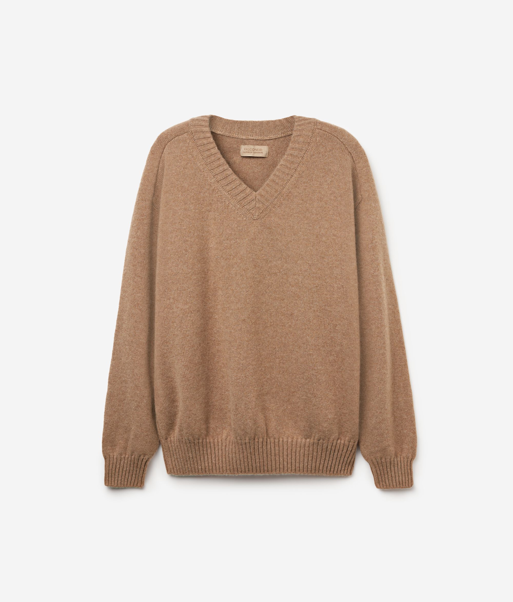 Pullover mit V-Ausschnitt und Sattelschulter aus Kaschmir Ultrasoft