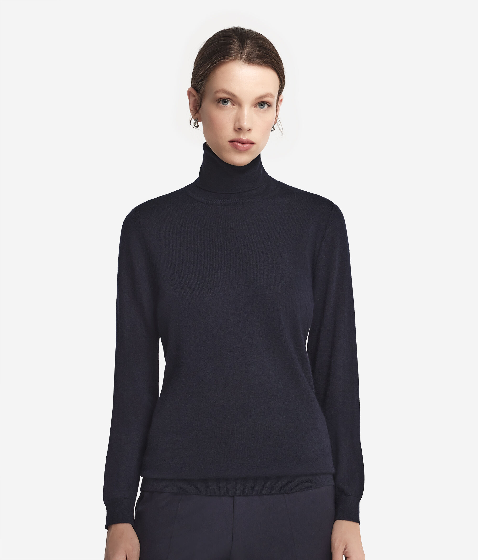 Pull à col roulé en cachemire ultra-fin