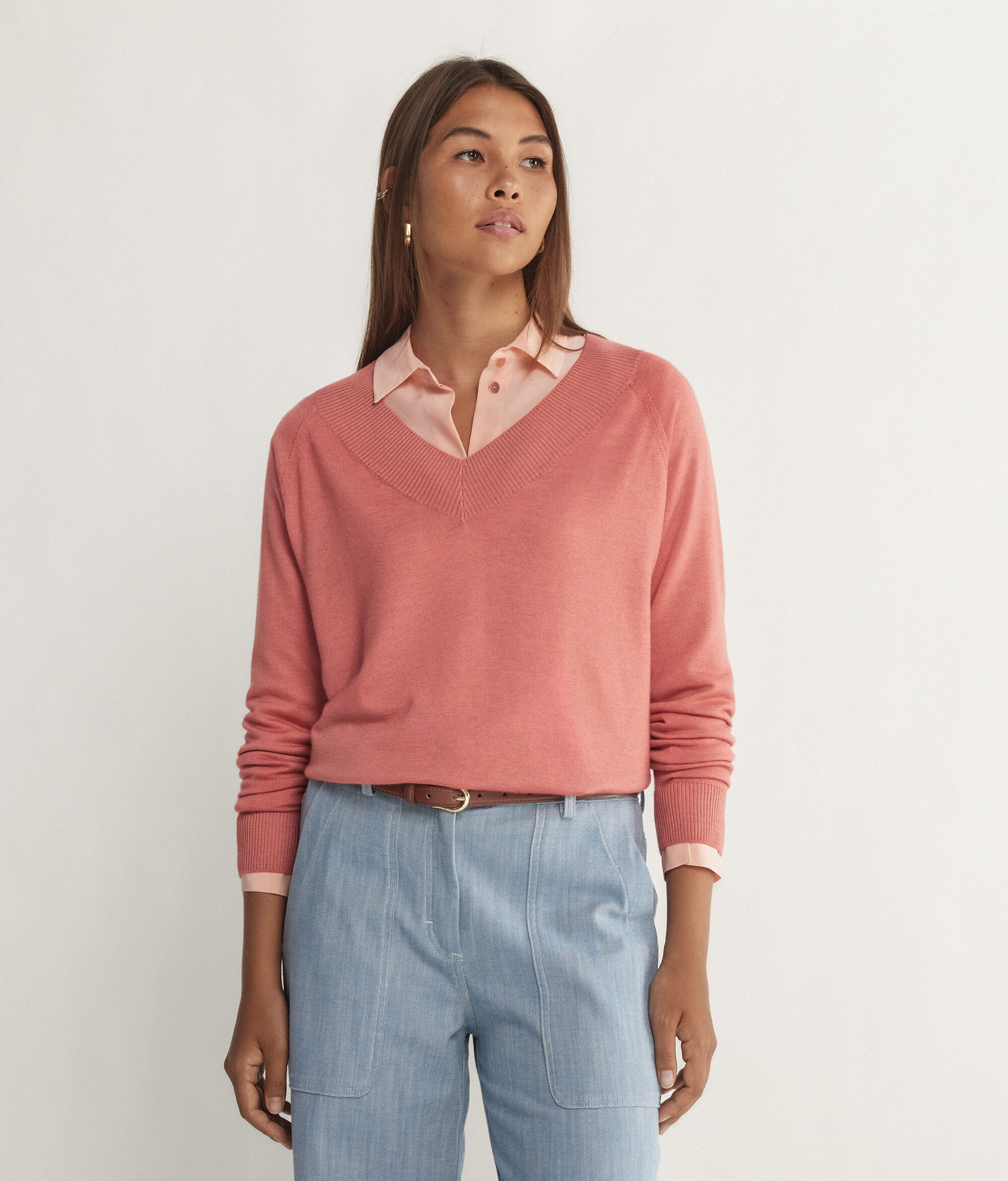 Maglia Scollo V in Cashmere Ultrafine