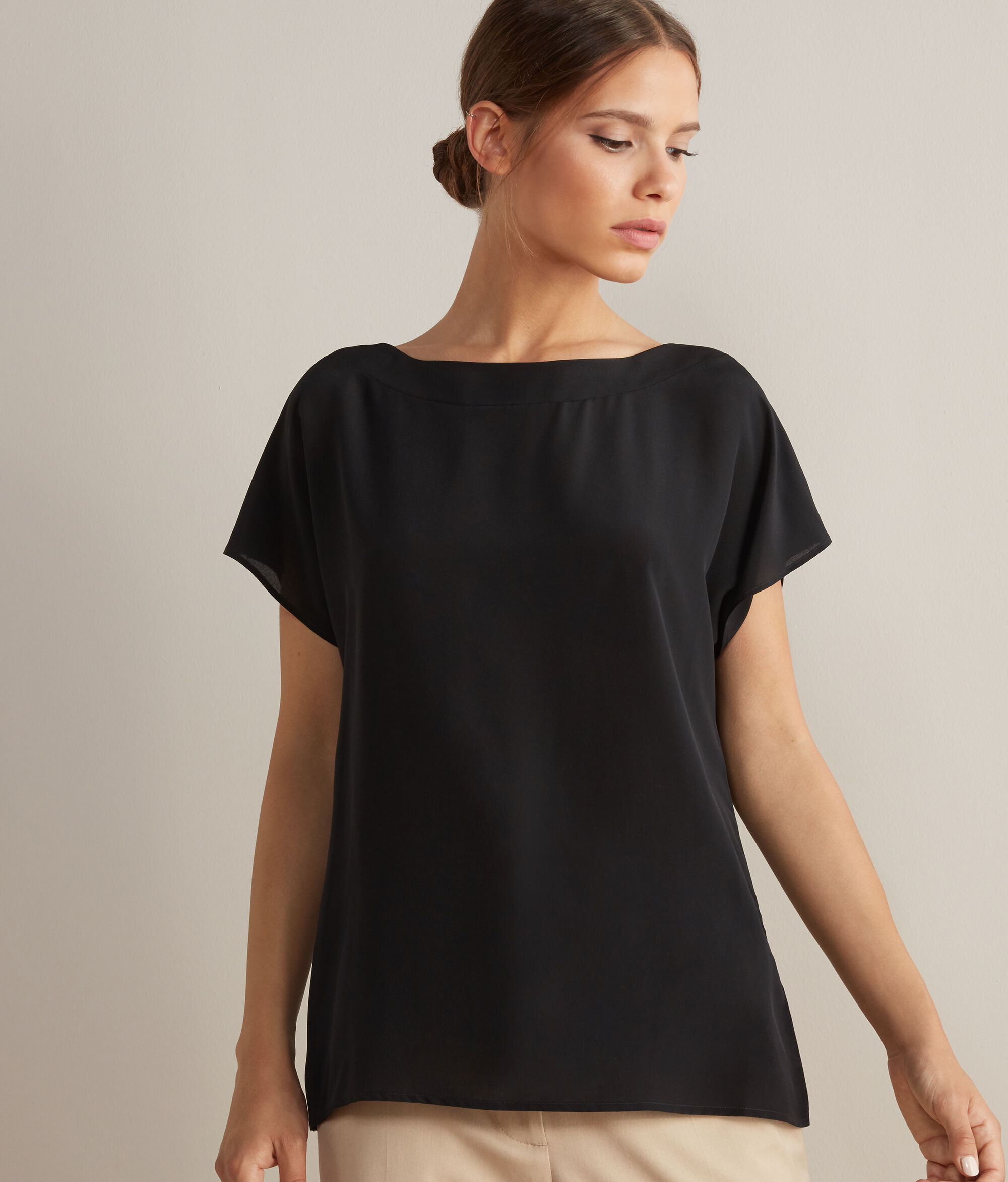 U-Boot-T-Shirt aus Seide und Modal
